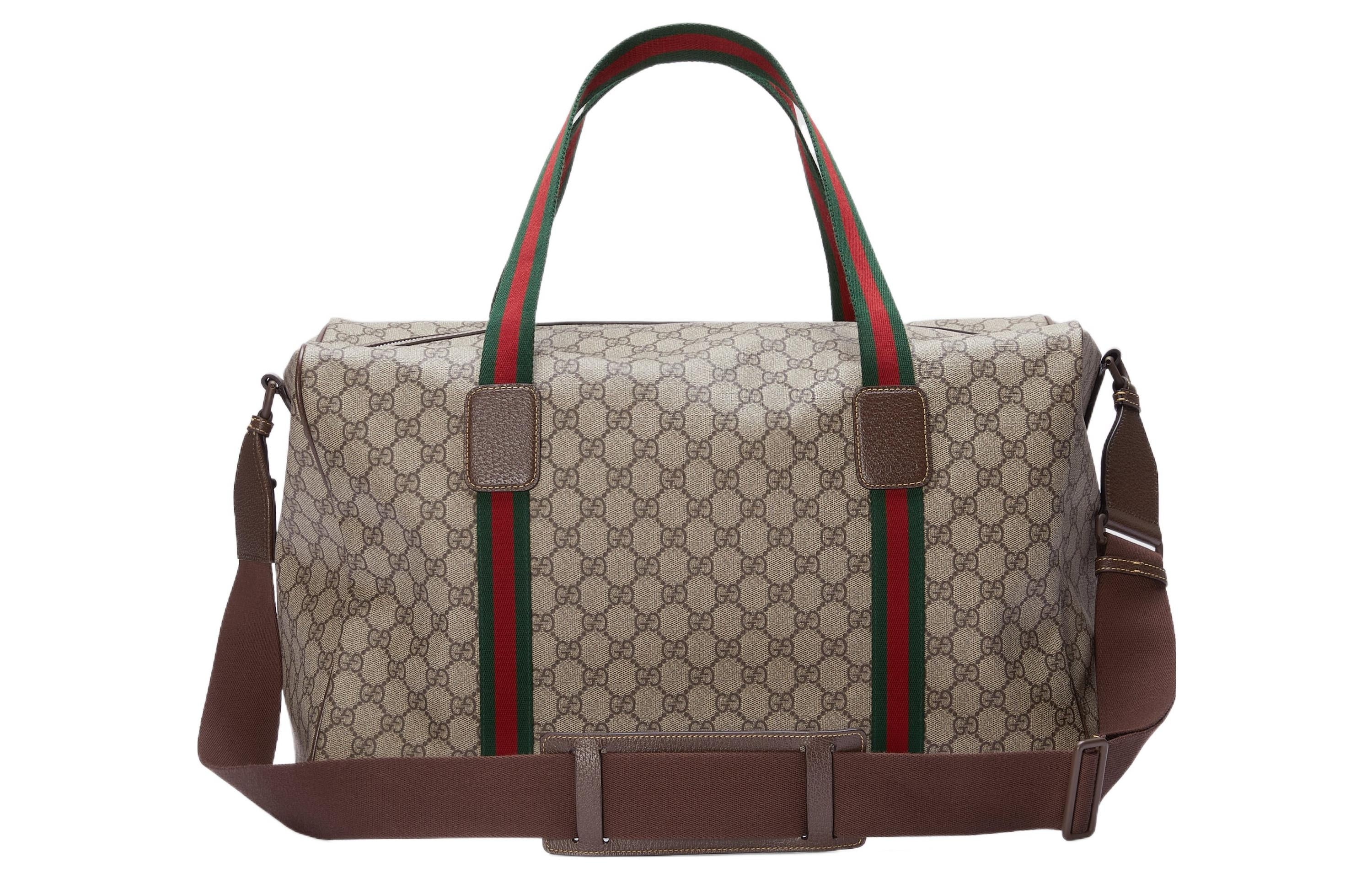 Gucci Medium Duffle Bag With Web 'Beige Brown' 758664-FACK7-9768 - 4