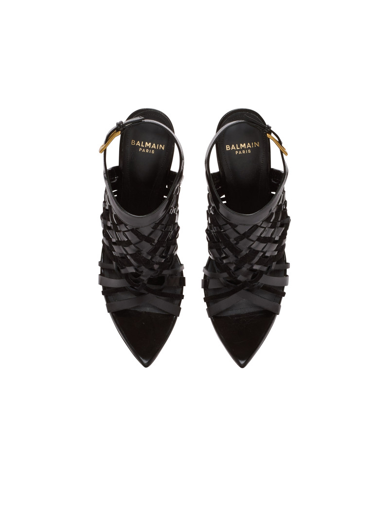 Fringed patent leather sandals 3