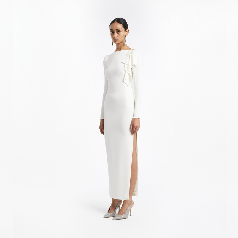 CADY EVENING DRESS WITH VOLANT 3