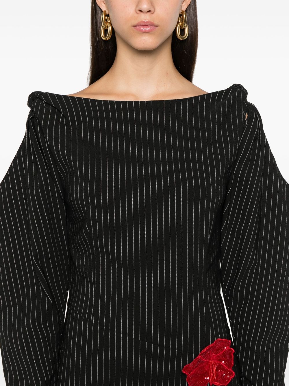 knotted mini dress - 5
