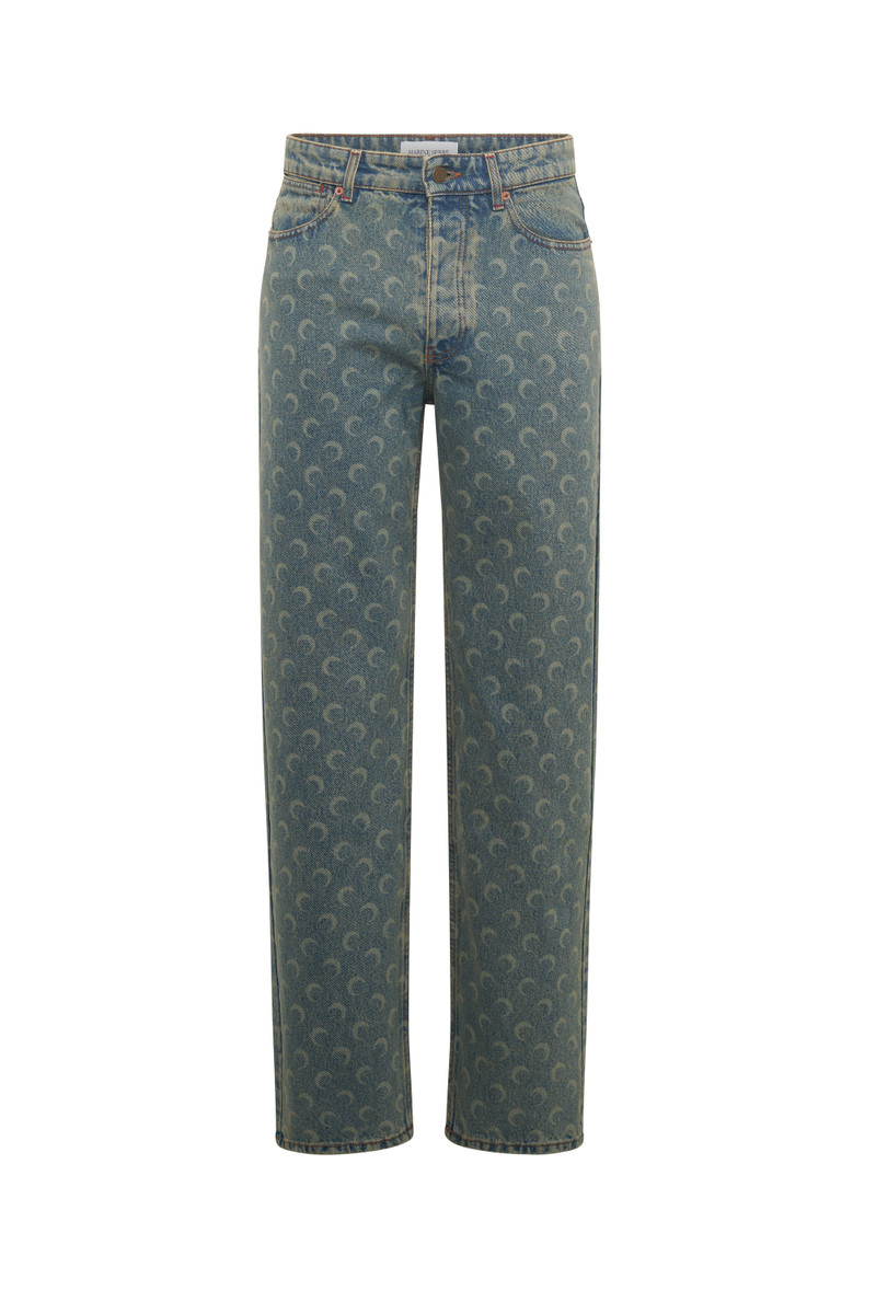 Moon Laser Denim Loose Jeans 1