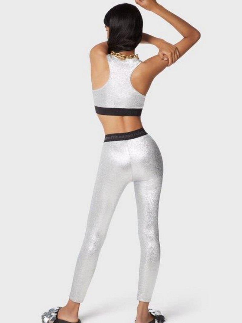 BODYLINE BRASSIERE IN SILVER LUREX JERSEY 4