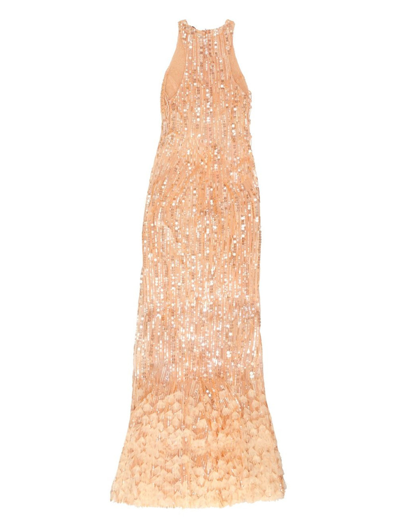 sequin-embellished maxi evening dress 4