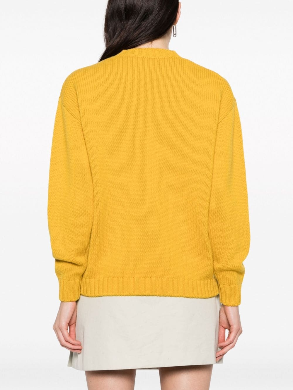 intarsia-knit logo jumper - 4