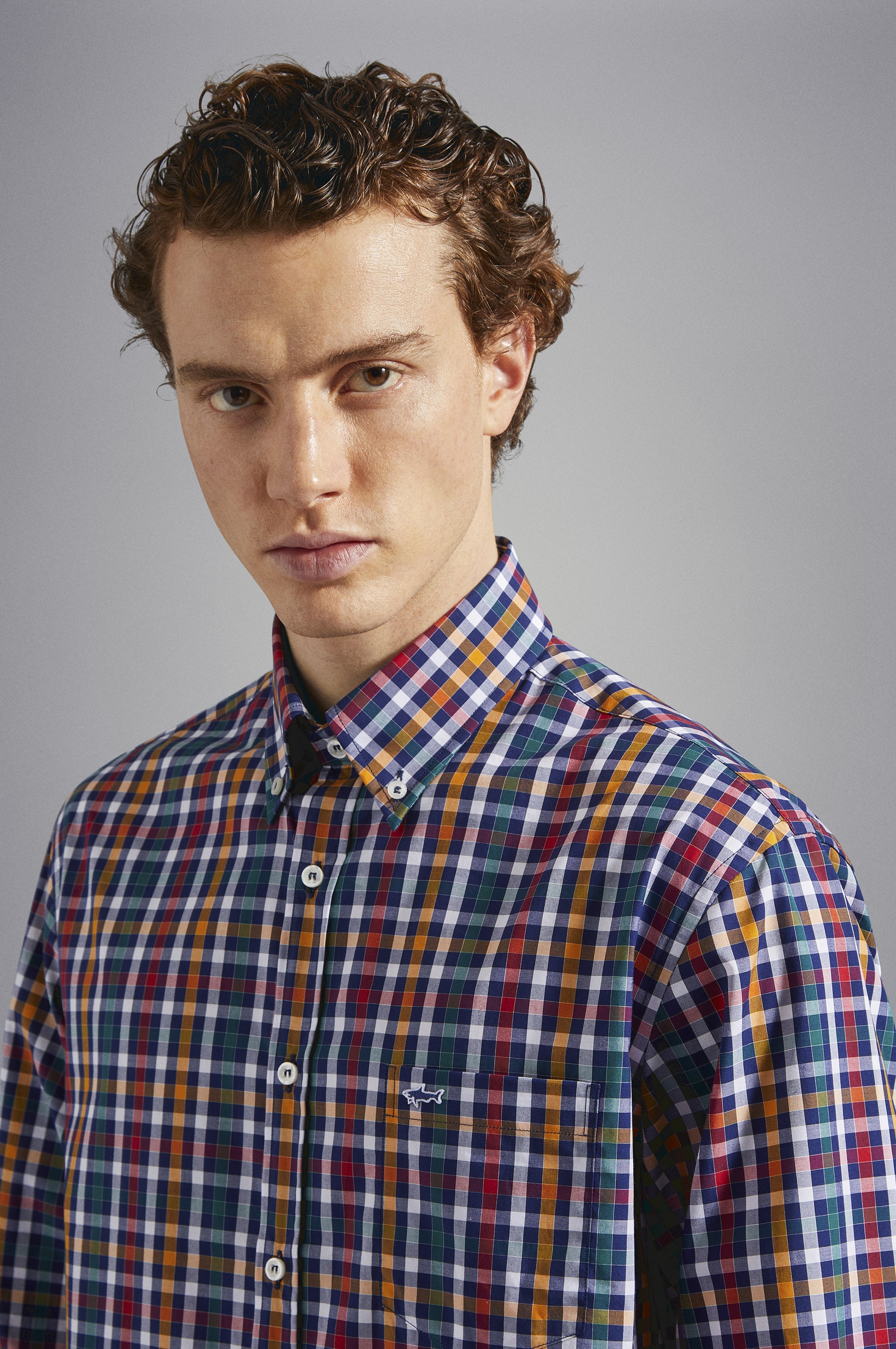 MULTICOLOUR CHECK COTTON SHIRT - 4