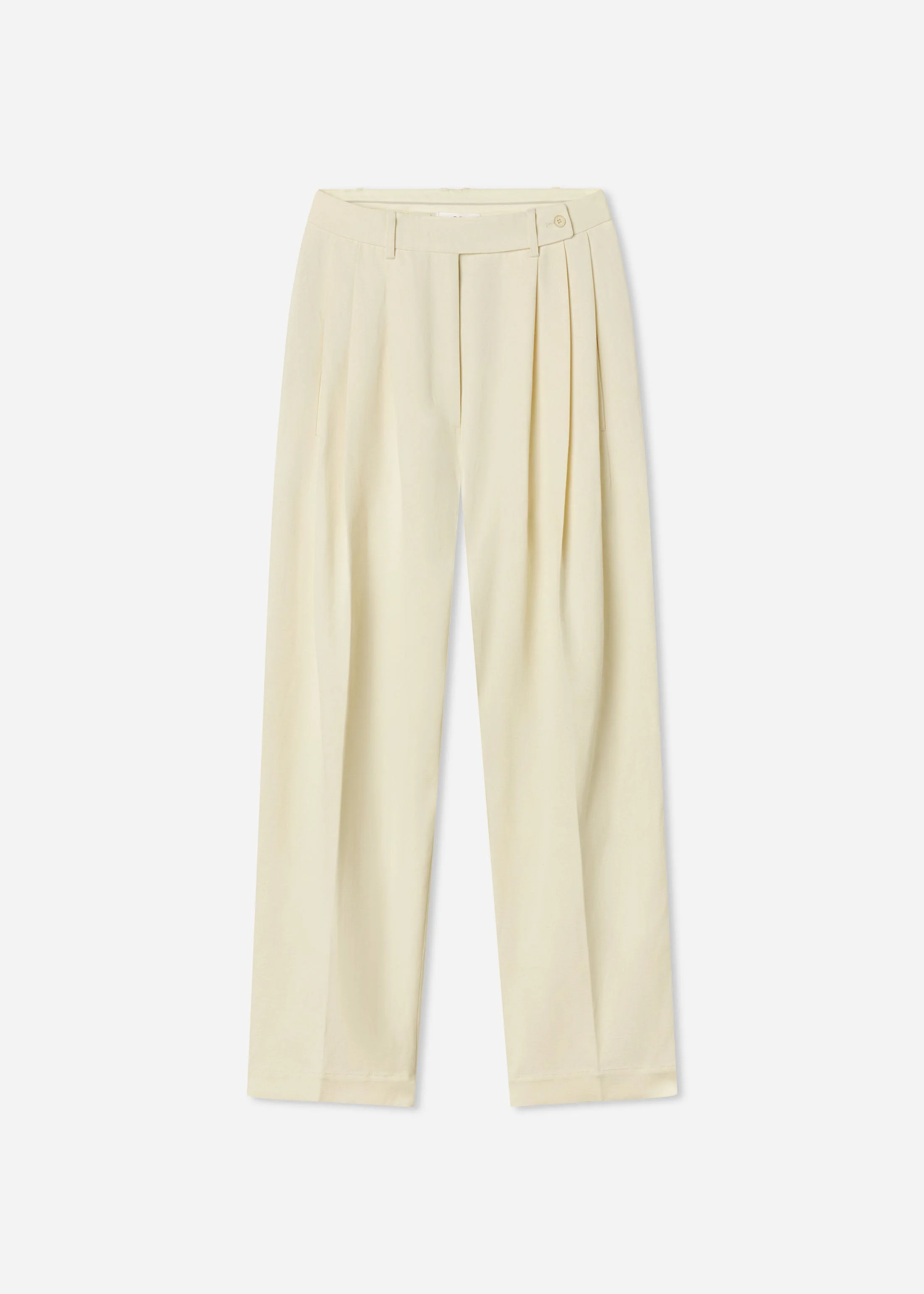 Wide Leg Pleated Pant in Linen - 1
