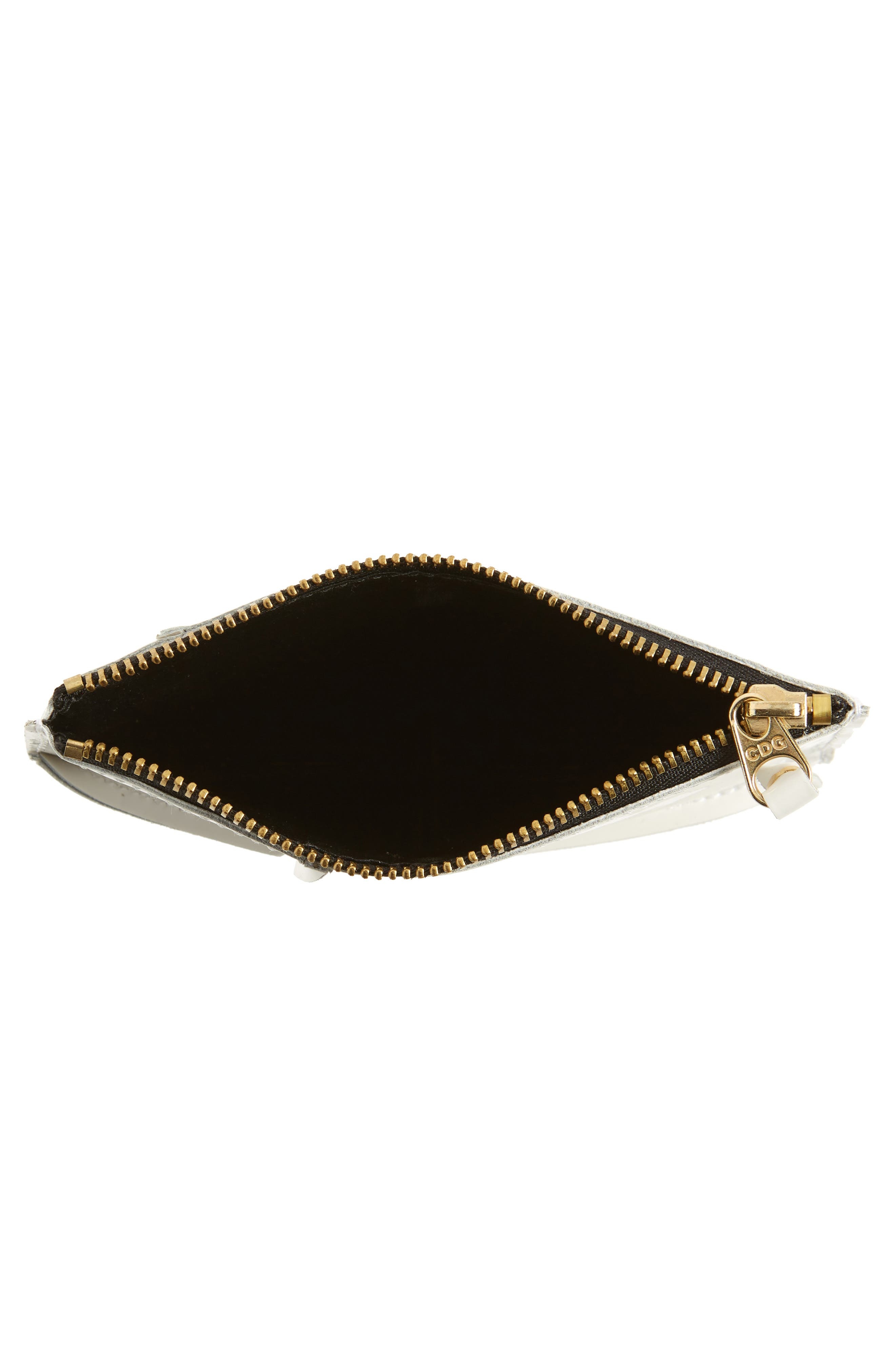Seam Detail Leather Zip Pouch - 4