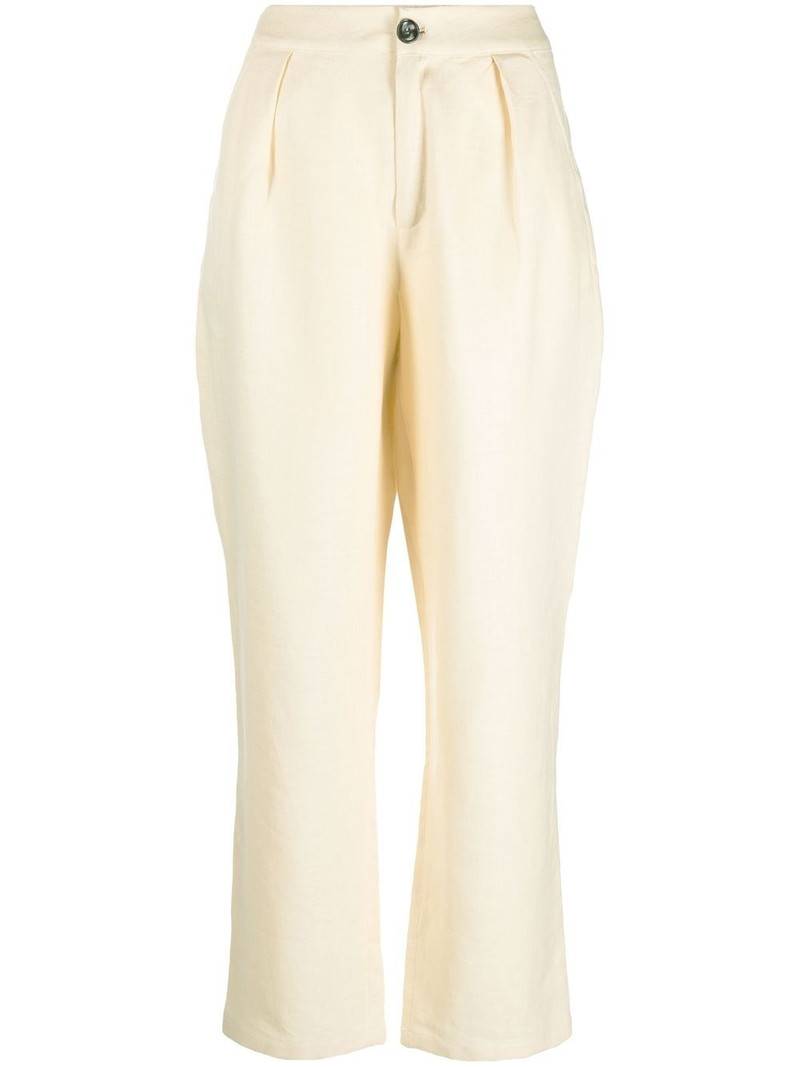 wide-leg linen trousers 1