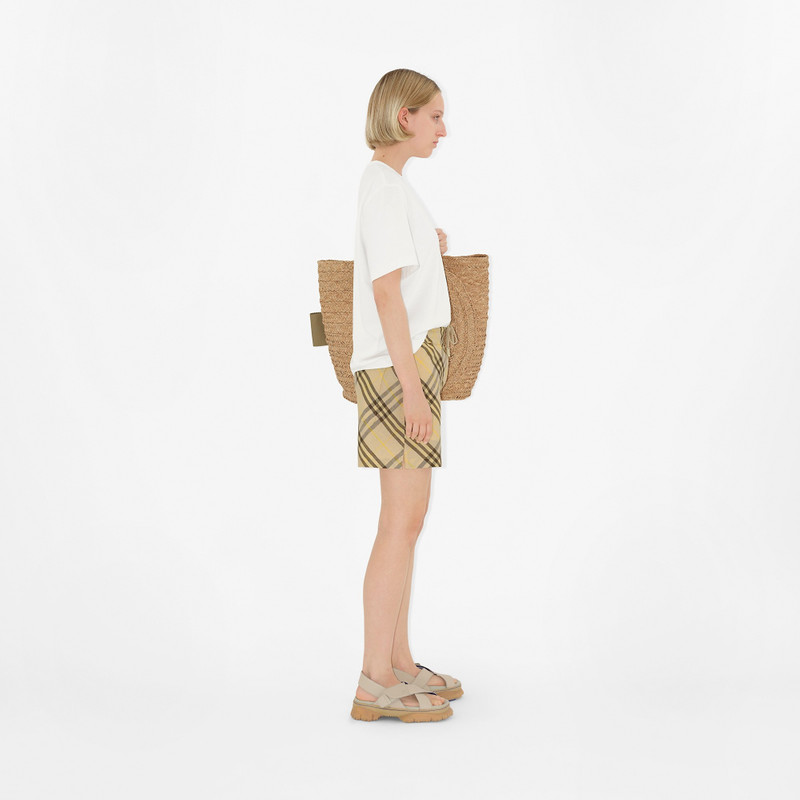 Check Linen Shorts 3