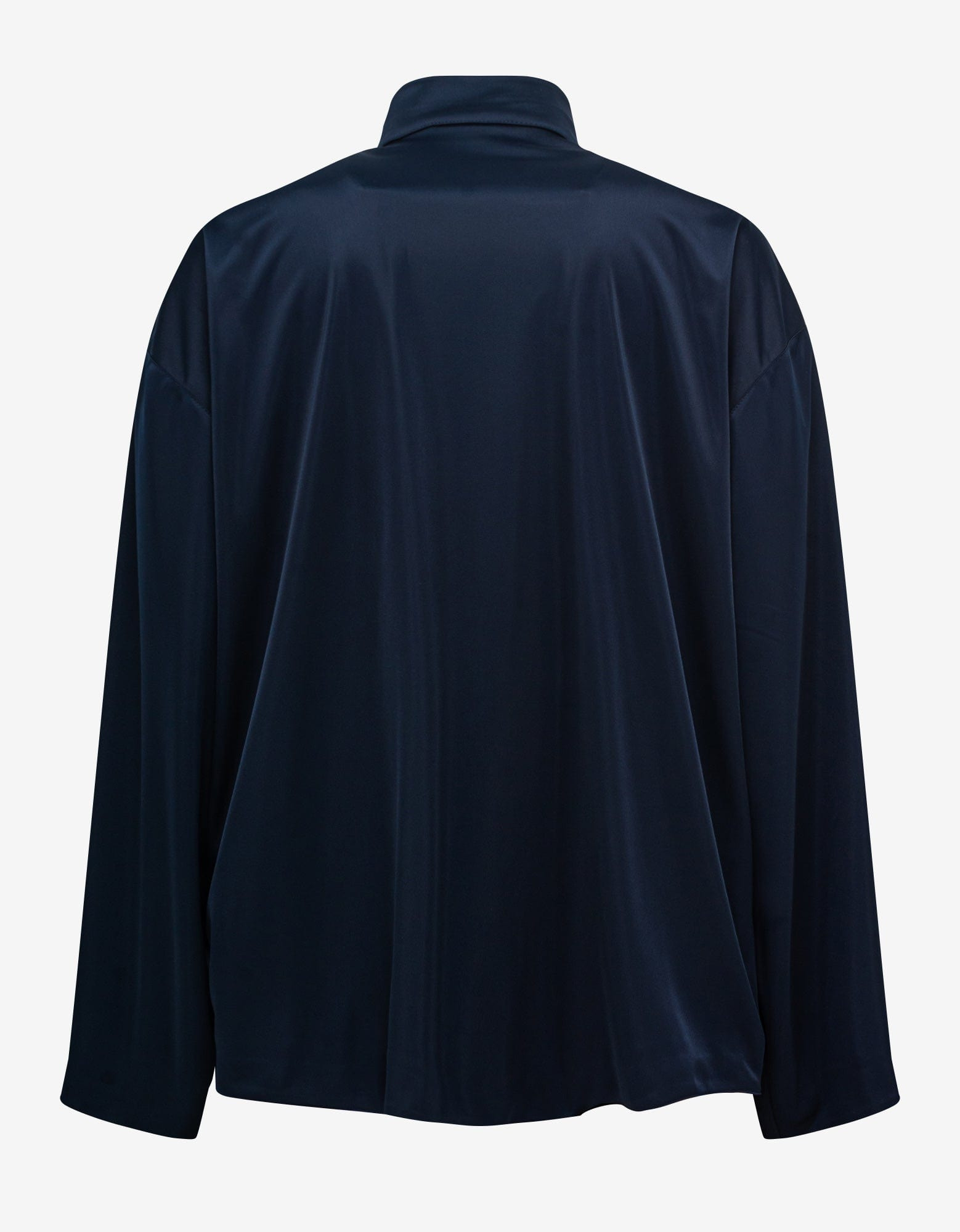 Balenciaga Navy Blue High Sheen Oversized Tracksuit Jacket - 5