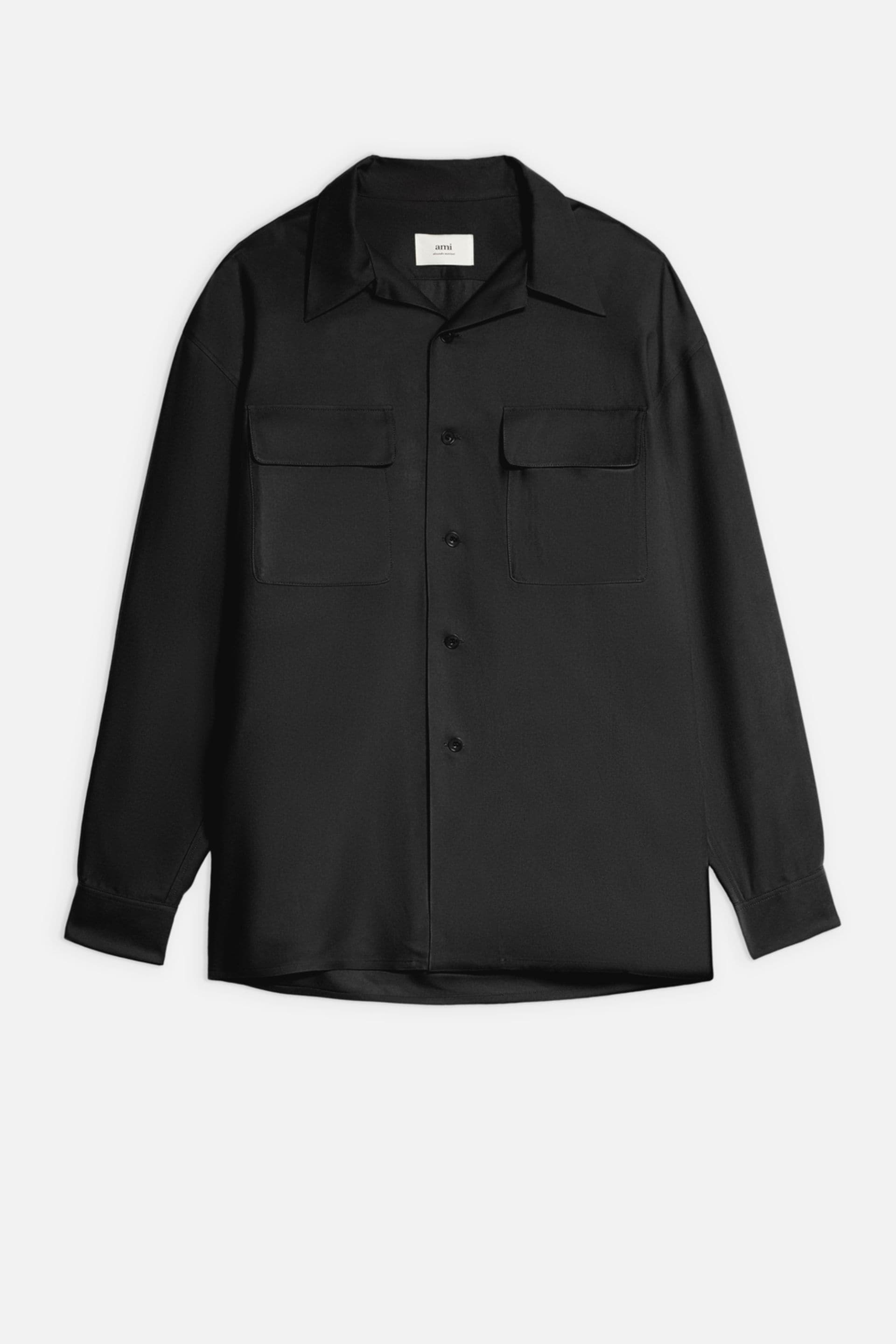 Patch Pockets Shirt With - 1