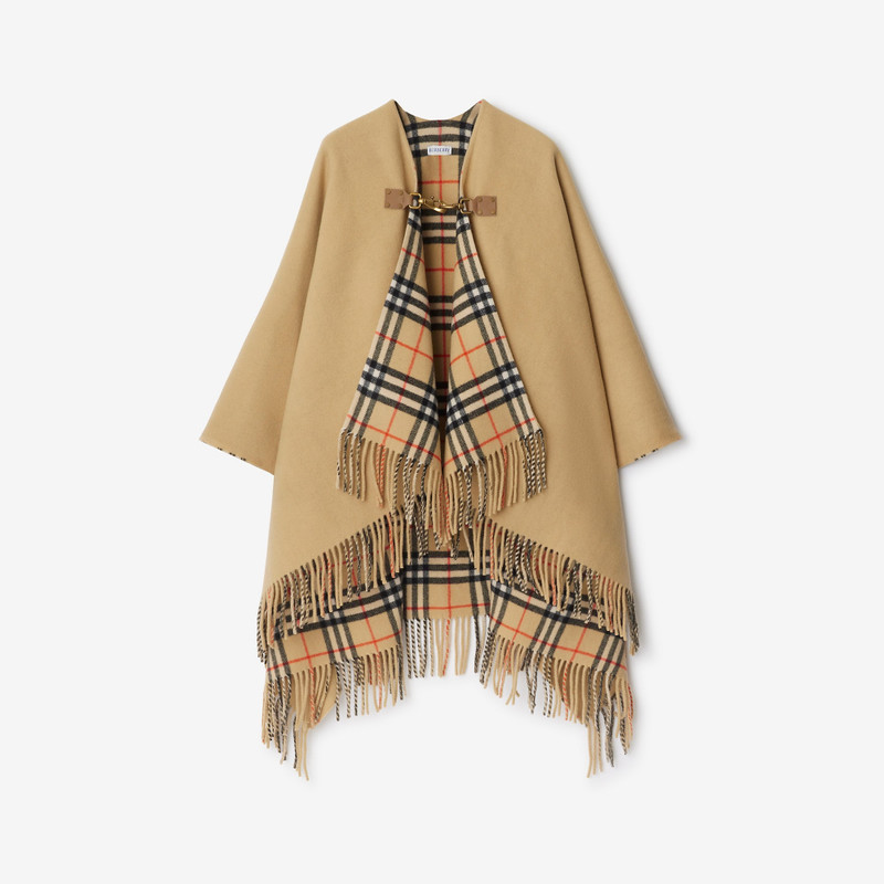 Check Wool Cape 1
