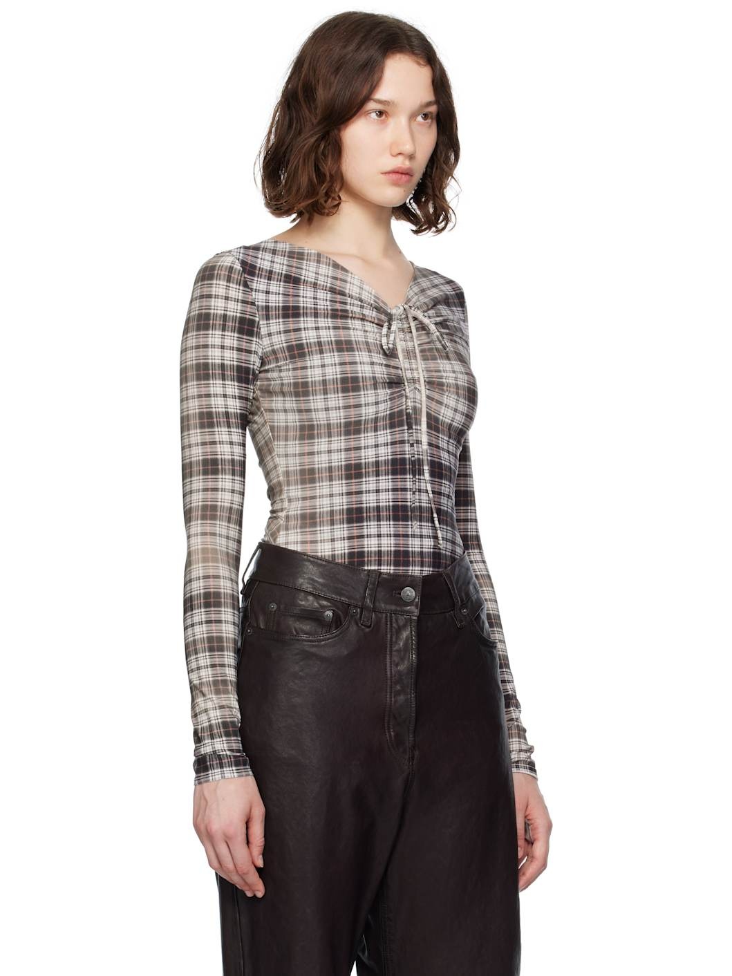 Black & White Faded Check T-shirt - 2