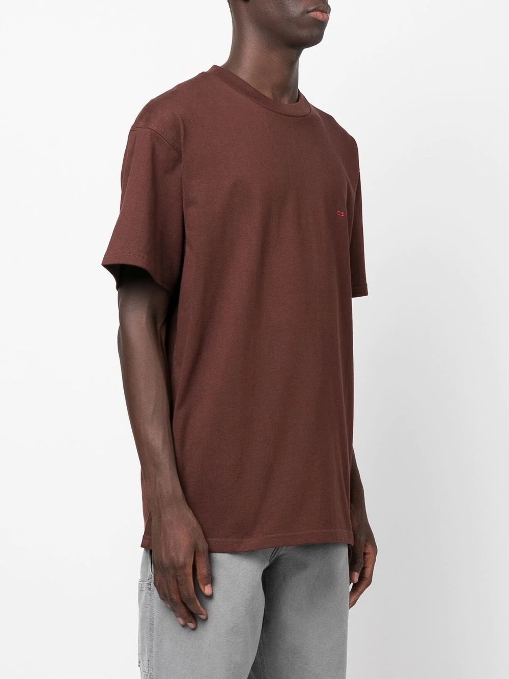 logo-embroidered cotton T-shirt - 2