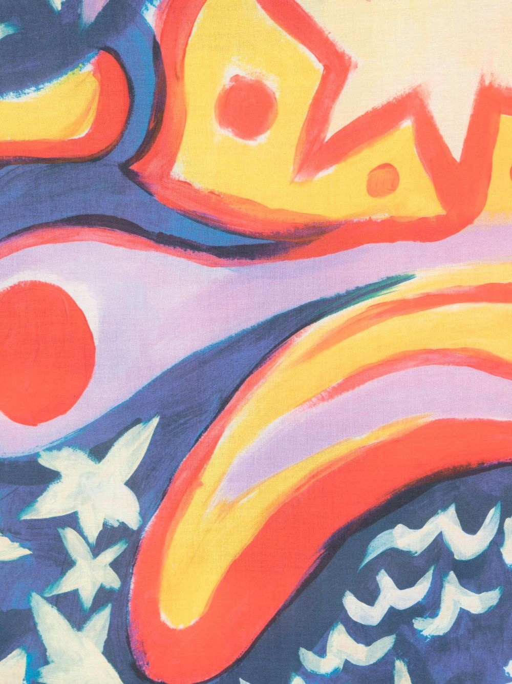graphic-print cotton scarf - 2