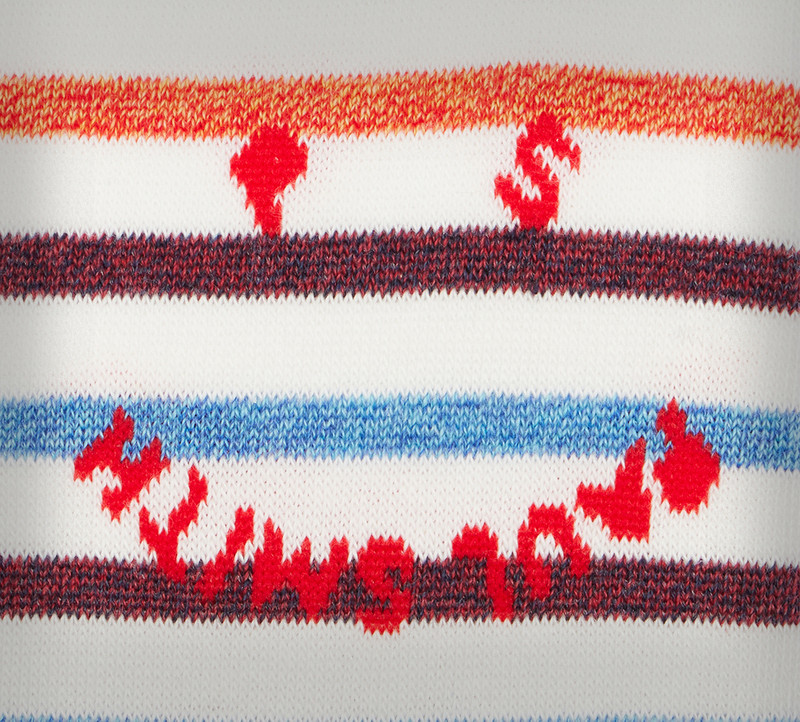White 'Happy' Stripe Socks 4