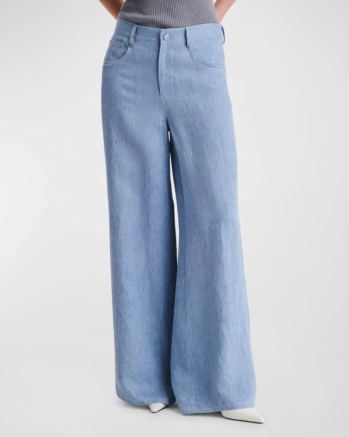 Tiny Dancer Wide-Leg Denim Jeans - 1