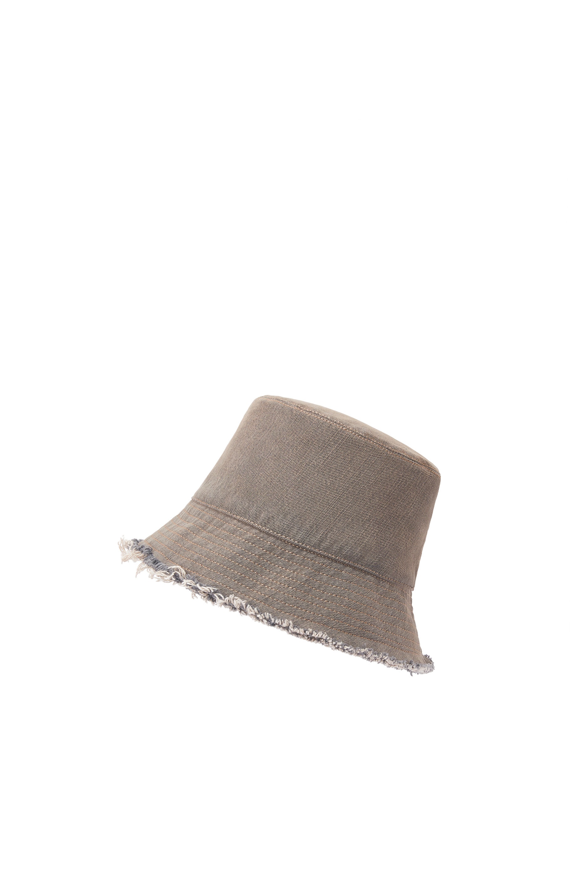 Bucket hat in denim calfskin - 2