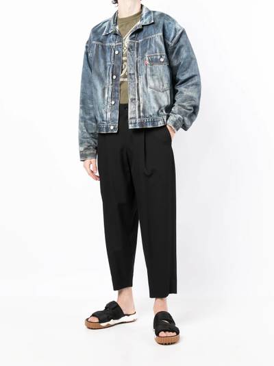 Junya Watanabe MAN faded denim button-up jacket outlook