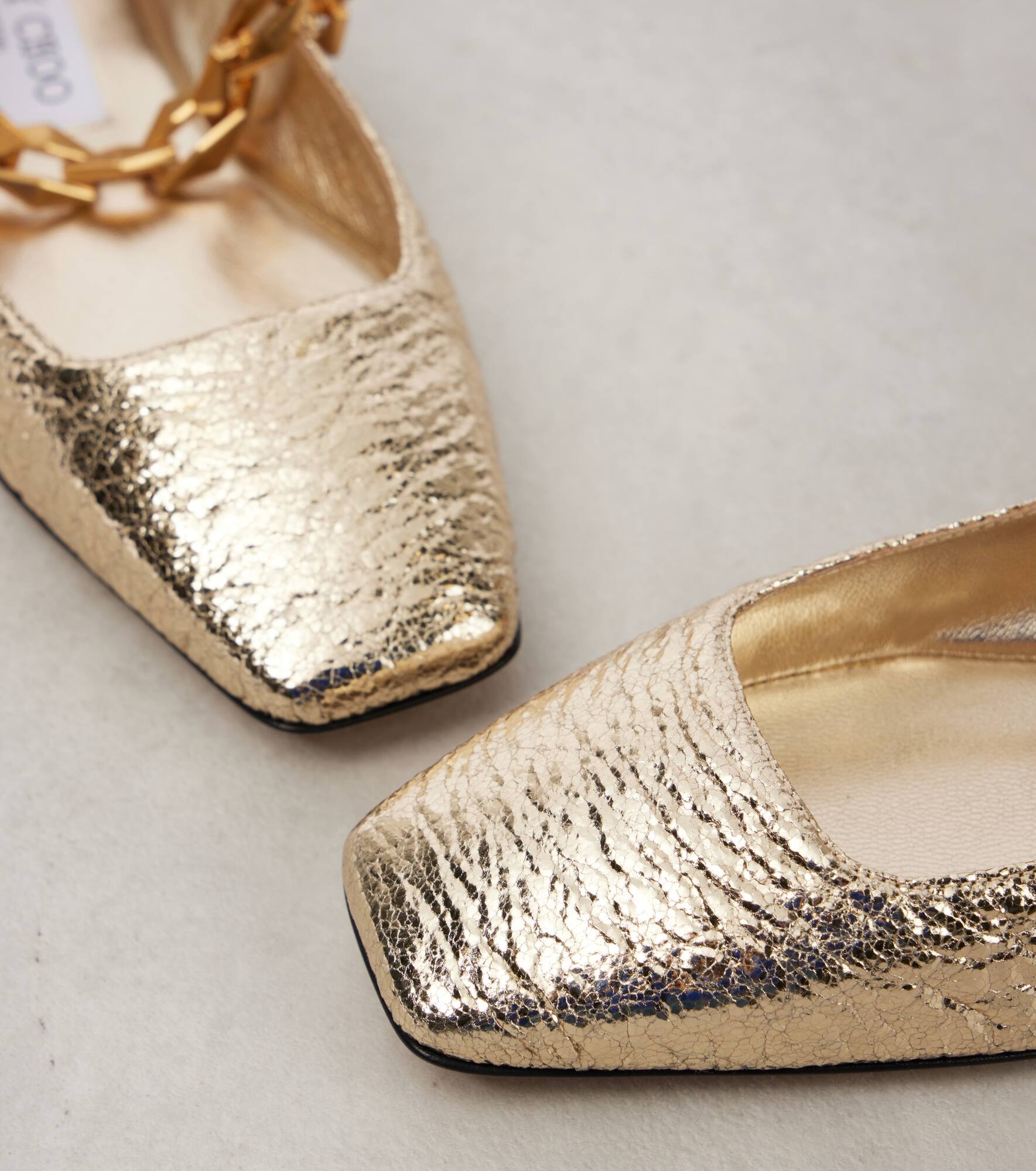 Diamond Tilda metallic leather ballet flats - 5