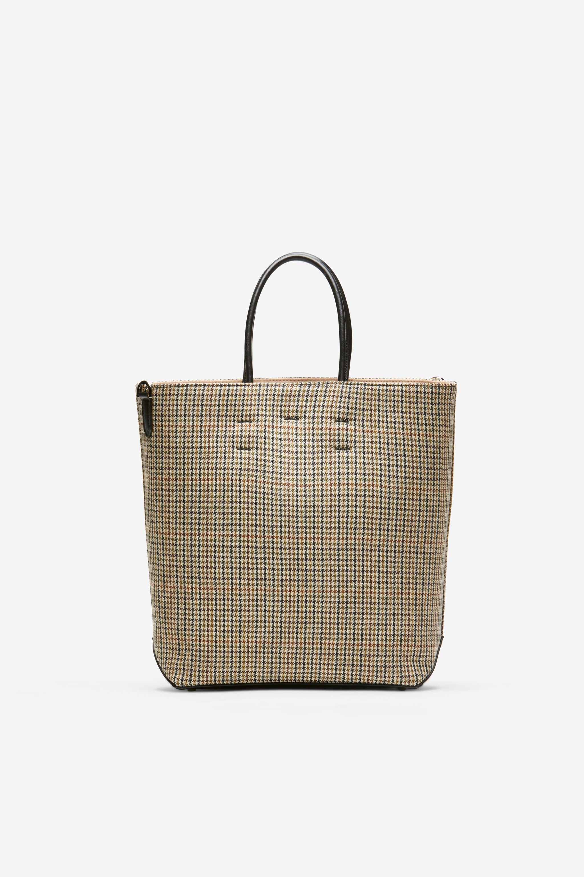 CHECKED LOGO-PLAQUE SHOPPER - 2