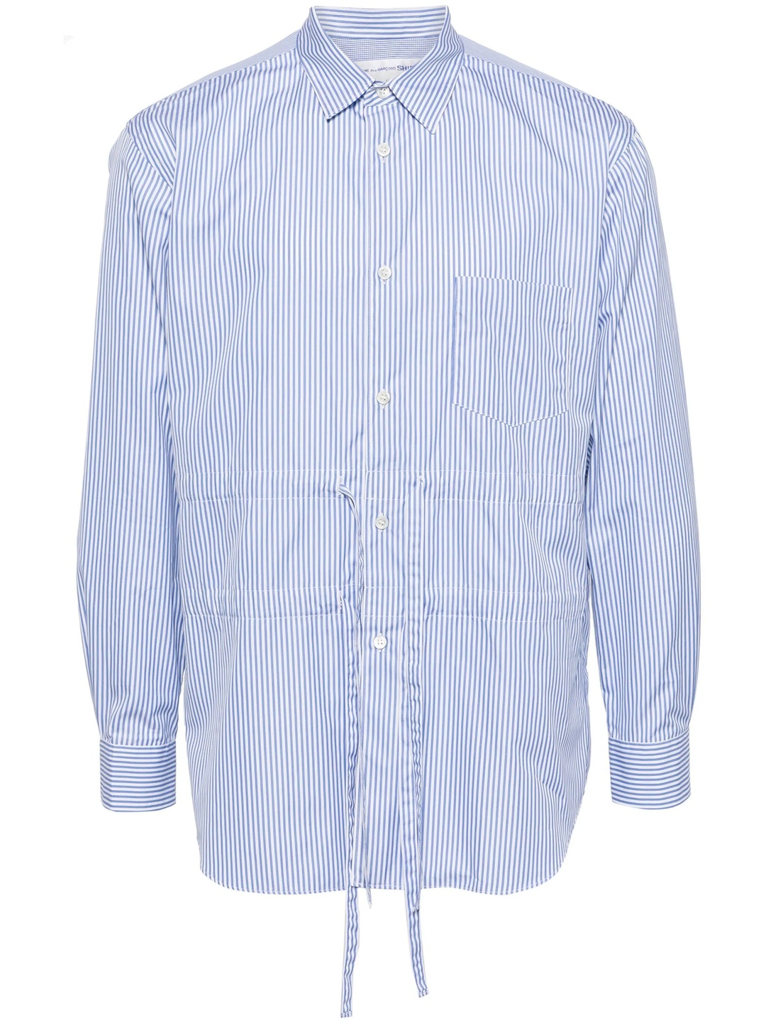 Drawstring Stripe Shirt - 1