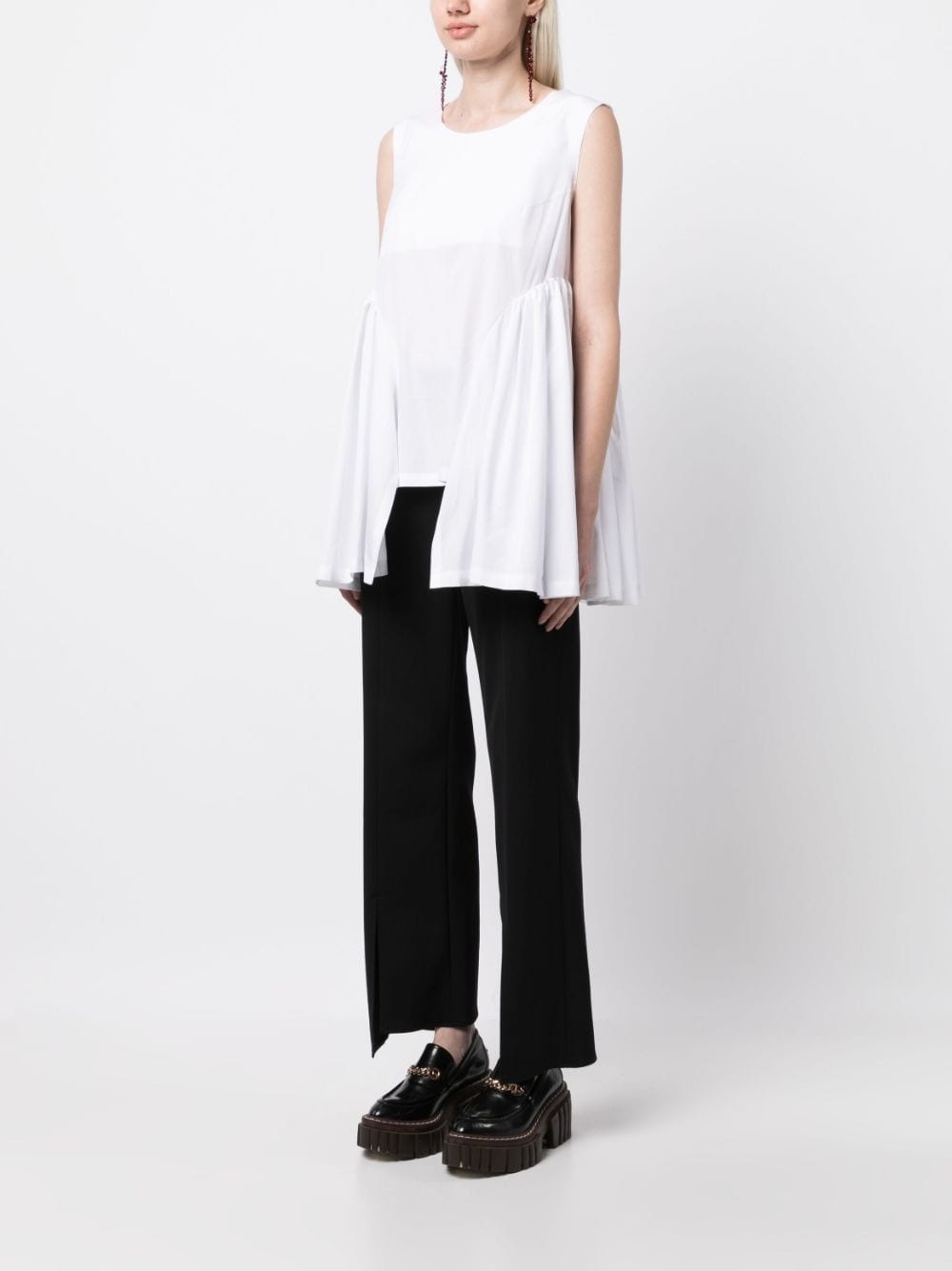 high-low hem sleeveless top - 3
