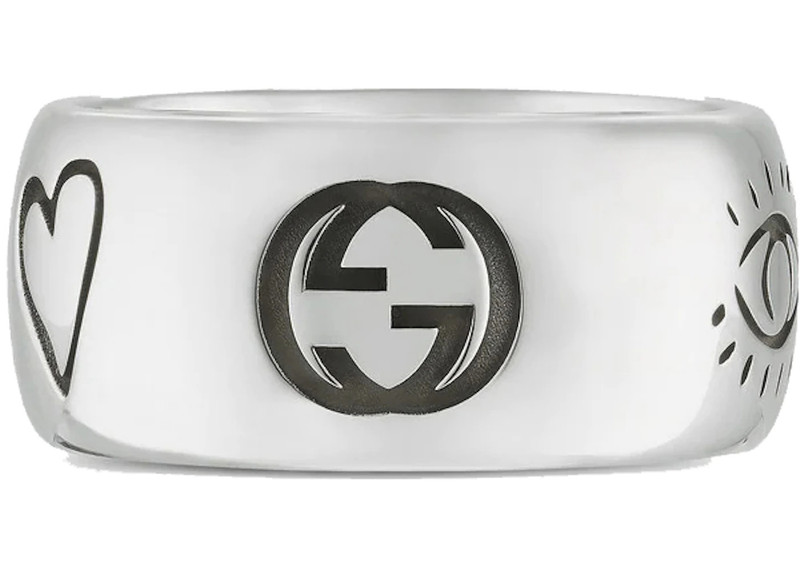 GUCCI Gucci Blind For Love Ring Wide Silver outlook