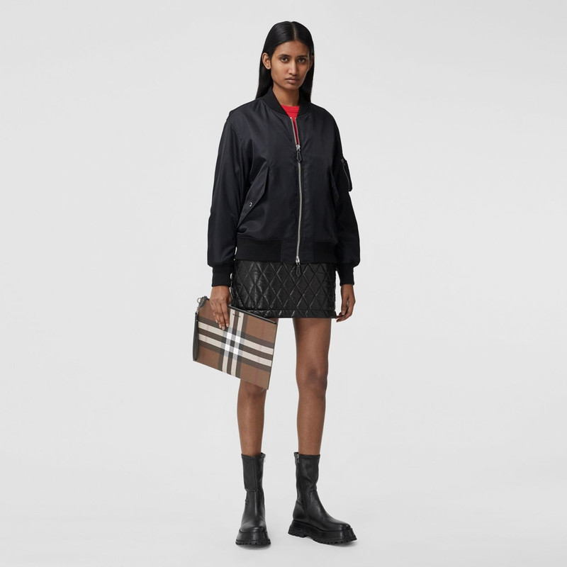 Large Check Zip Pouch 7