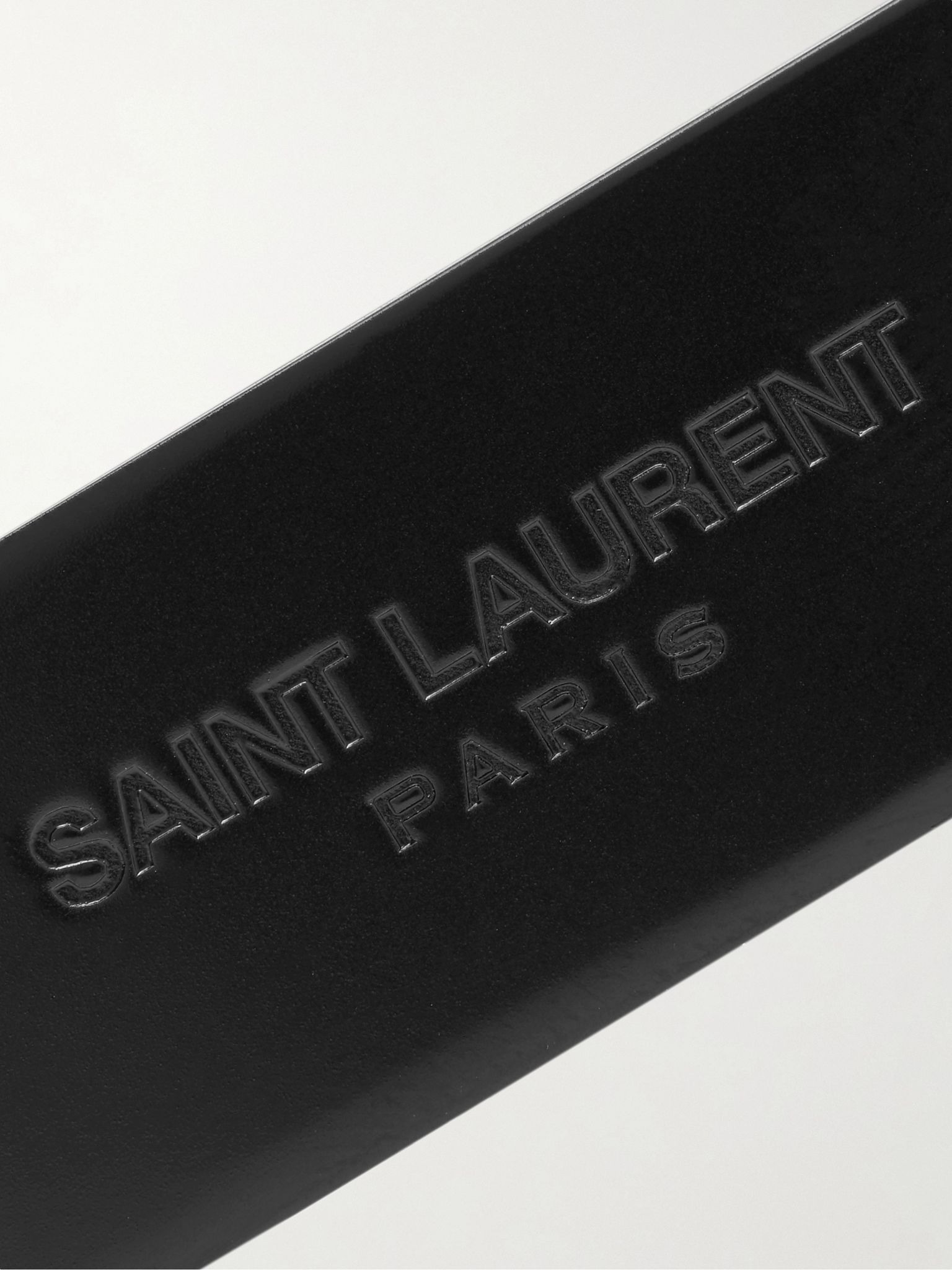 Logo-Engraved Gunmetal-Tone Money Clip Black - 3