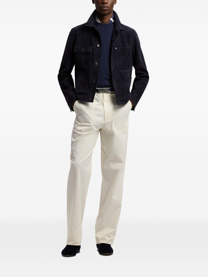 Ralph Lauren buttoned leather jacket outlook