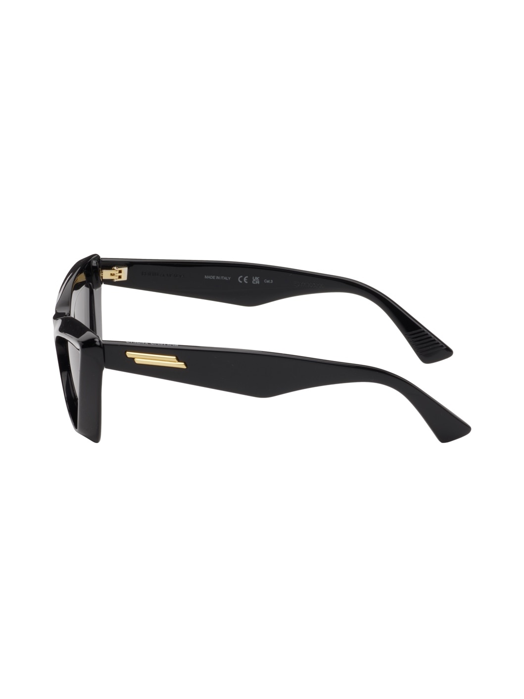 Black Pointed Cat-Eye Sunglasses - 3