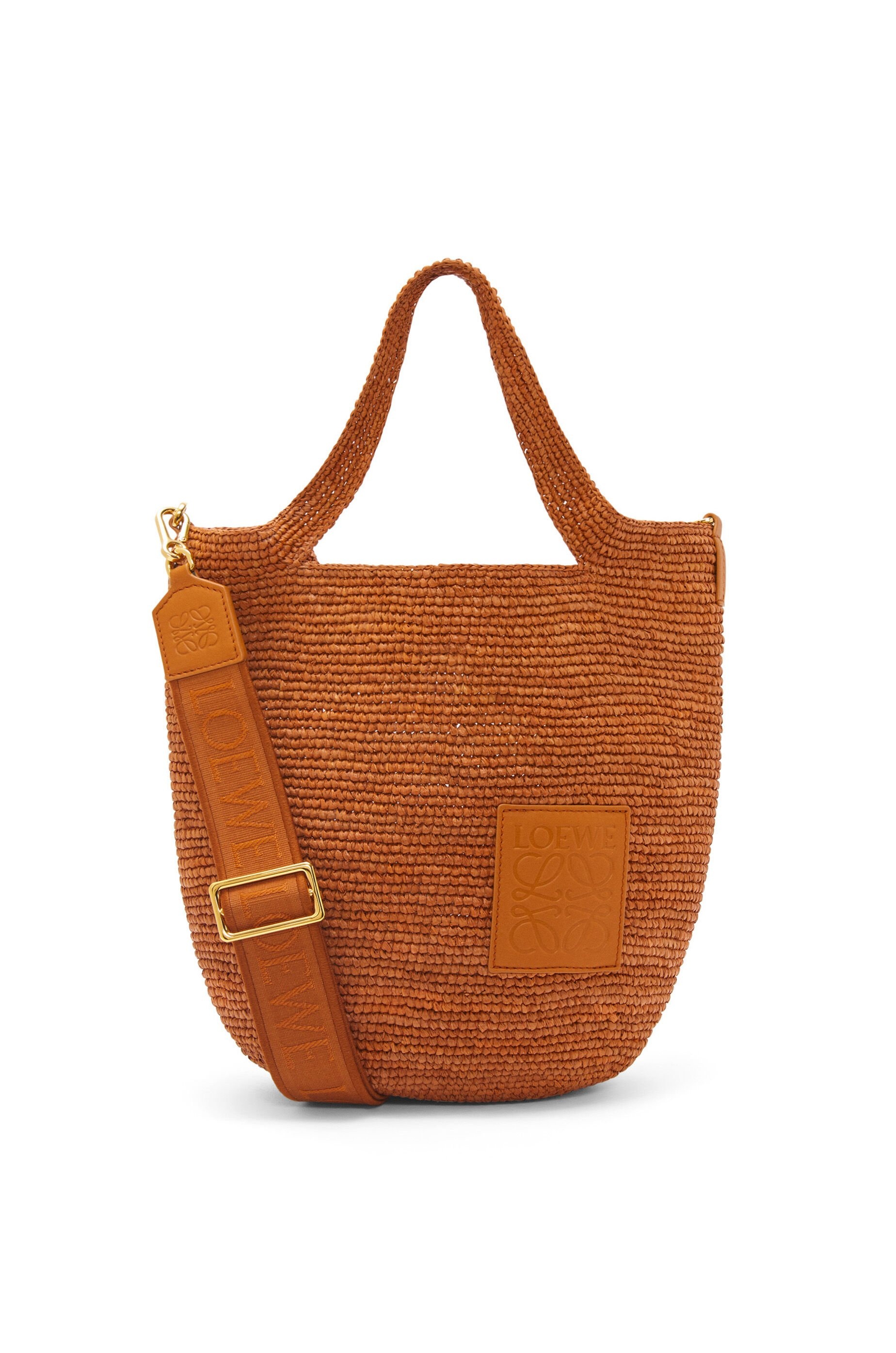 Mini Slit bag in raffia and calfskin - 1