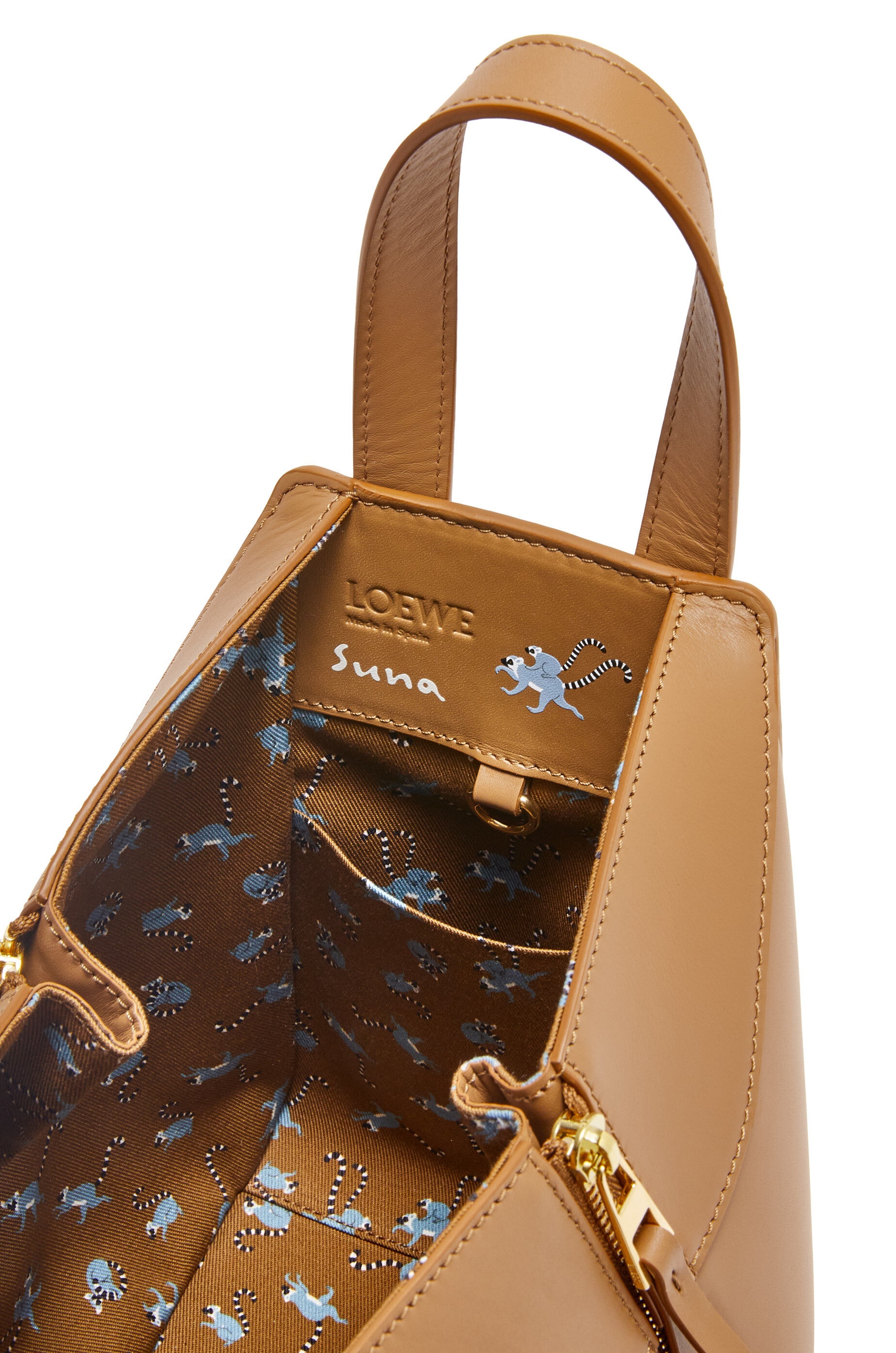 Lemur compact Hammock bag in satin calfskin - 2