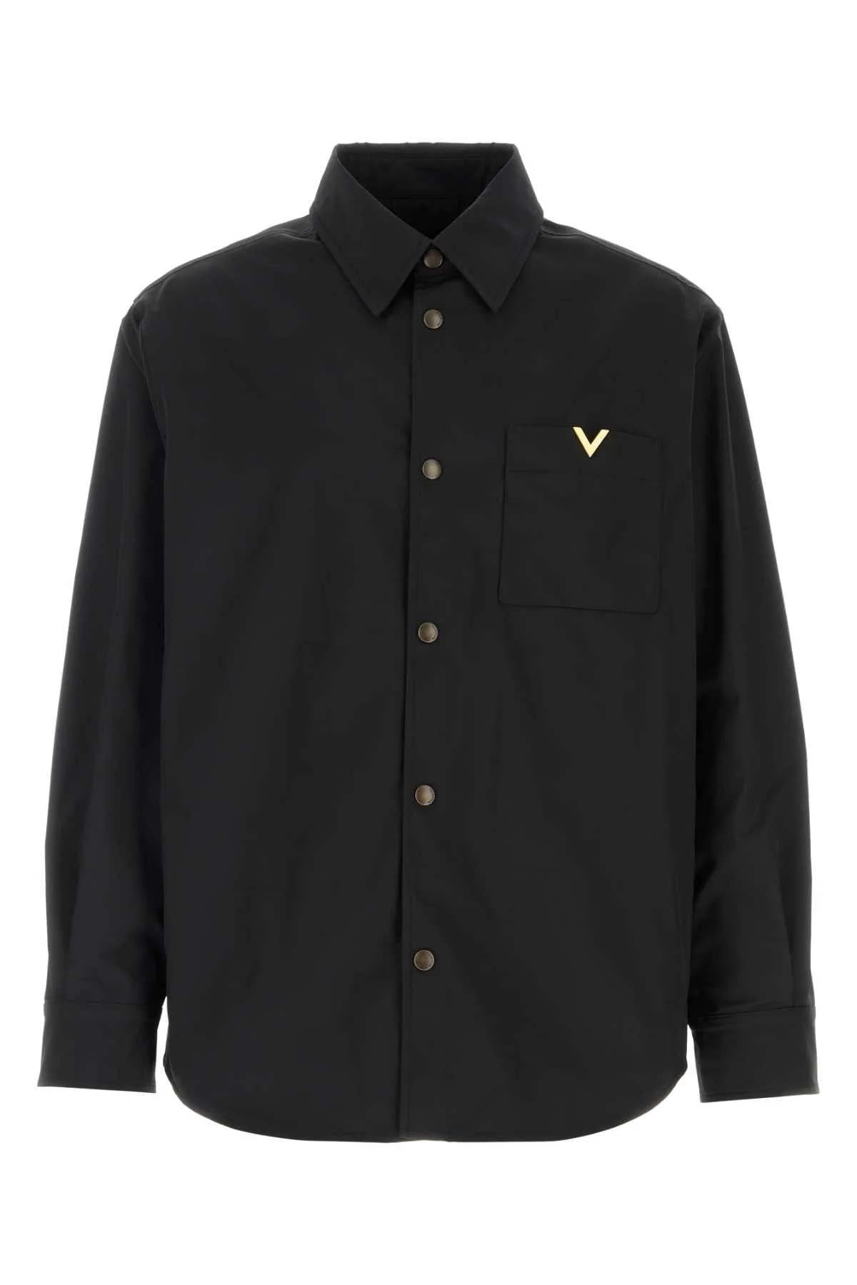 Valentino Garavani Men Black Stretch Polyester Shirt - 1