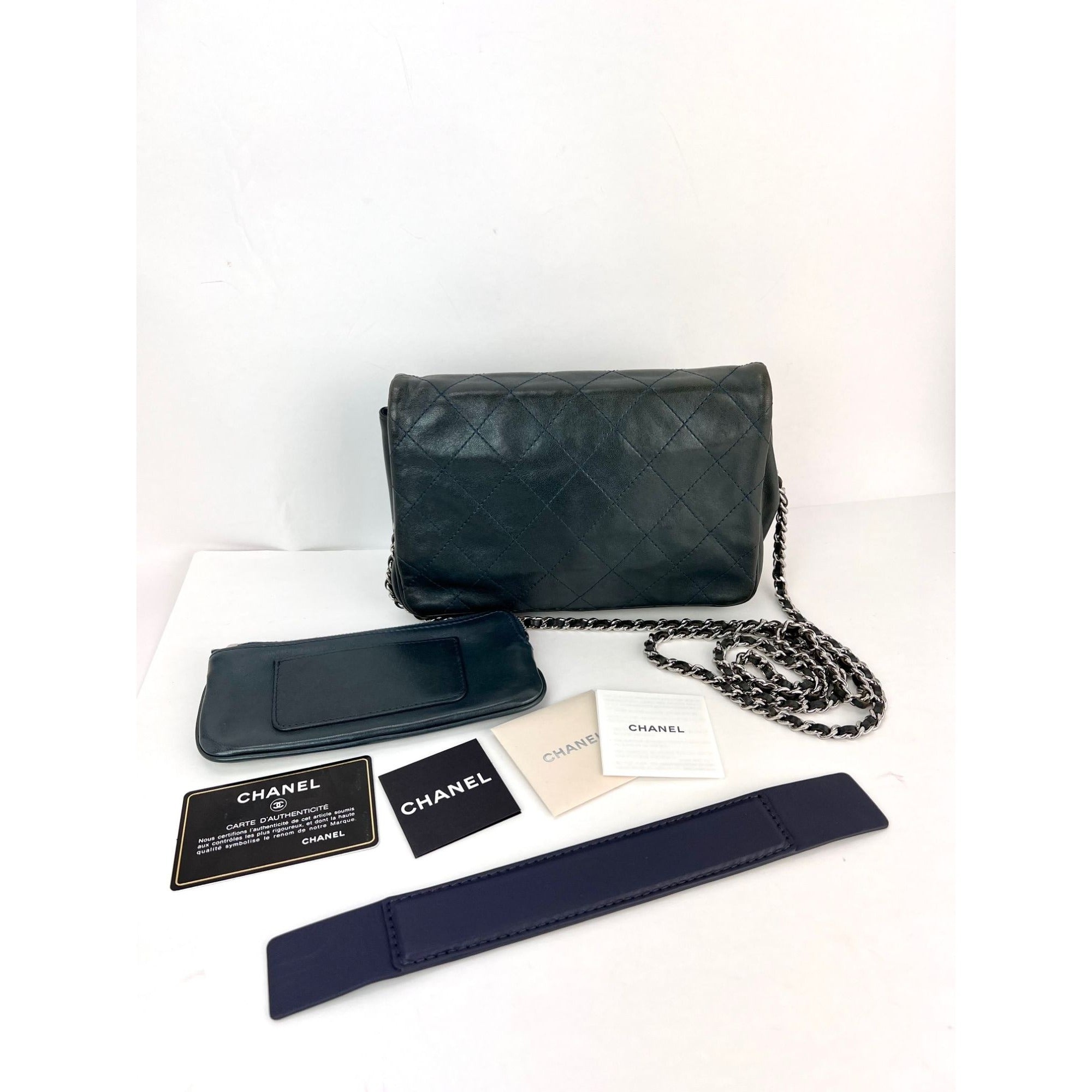 Chanel Quilted Lambskin Stitched Wallet on a Chain Crossbody Bag - 9