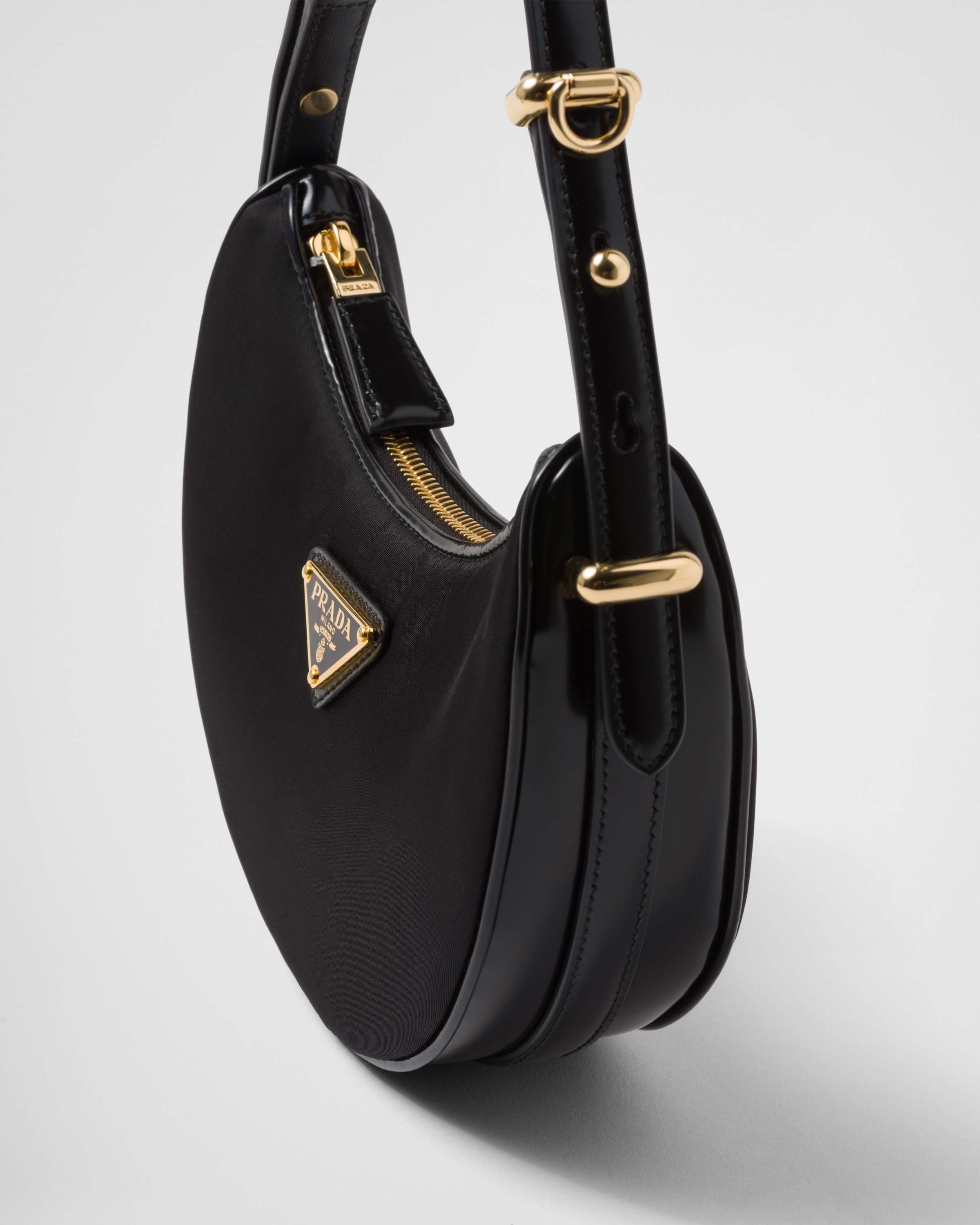 Prada Arqué Re-Nylon and brushed leather mini shoulder bag - 6