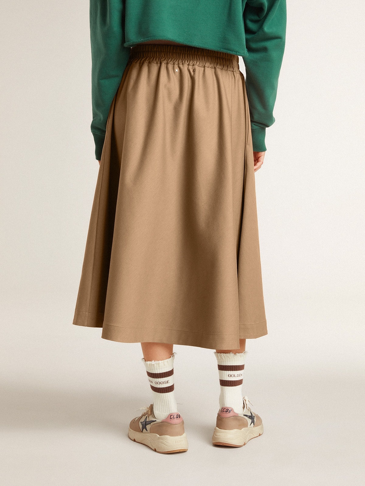 Women’s beige circle skirt - 4