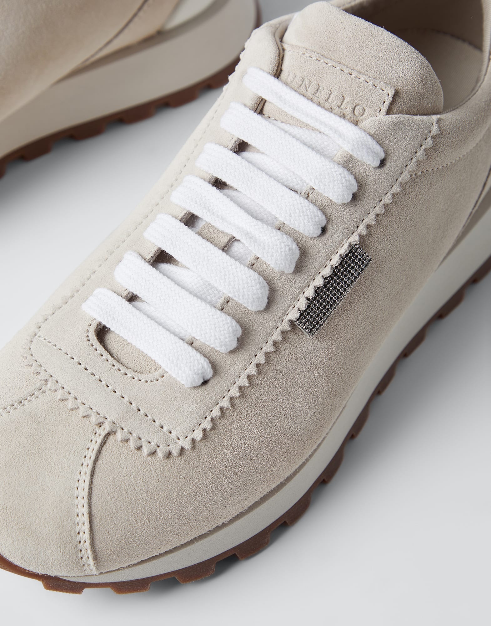 Suede runners with shiny tab - 3