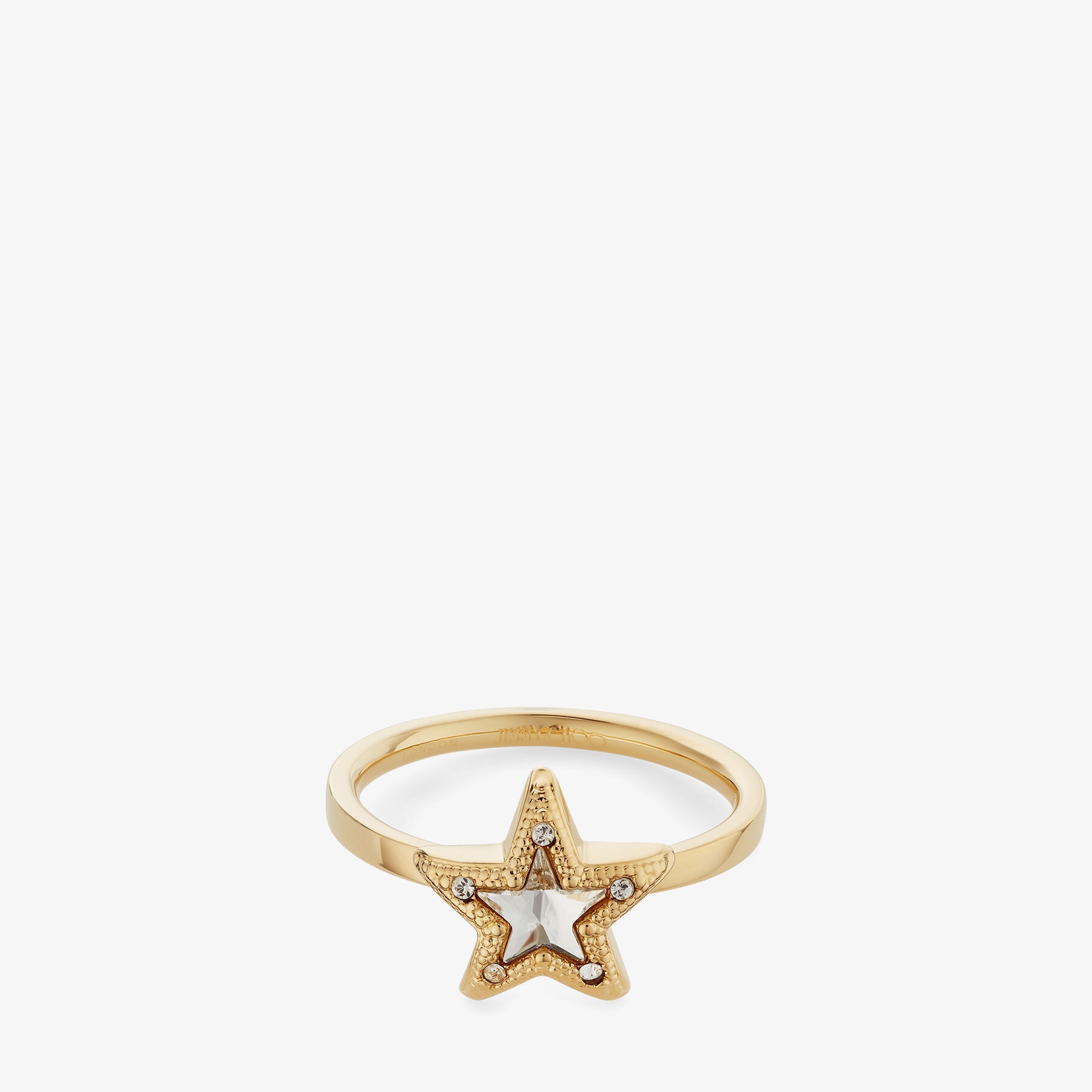 JC Star Ring
Gold-Finish Metal Star Ring with Swarovski Crystals - 1