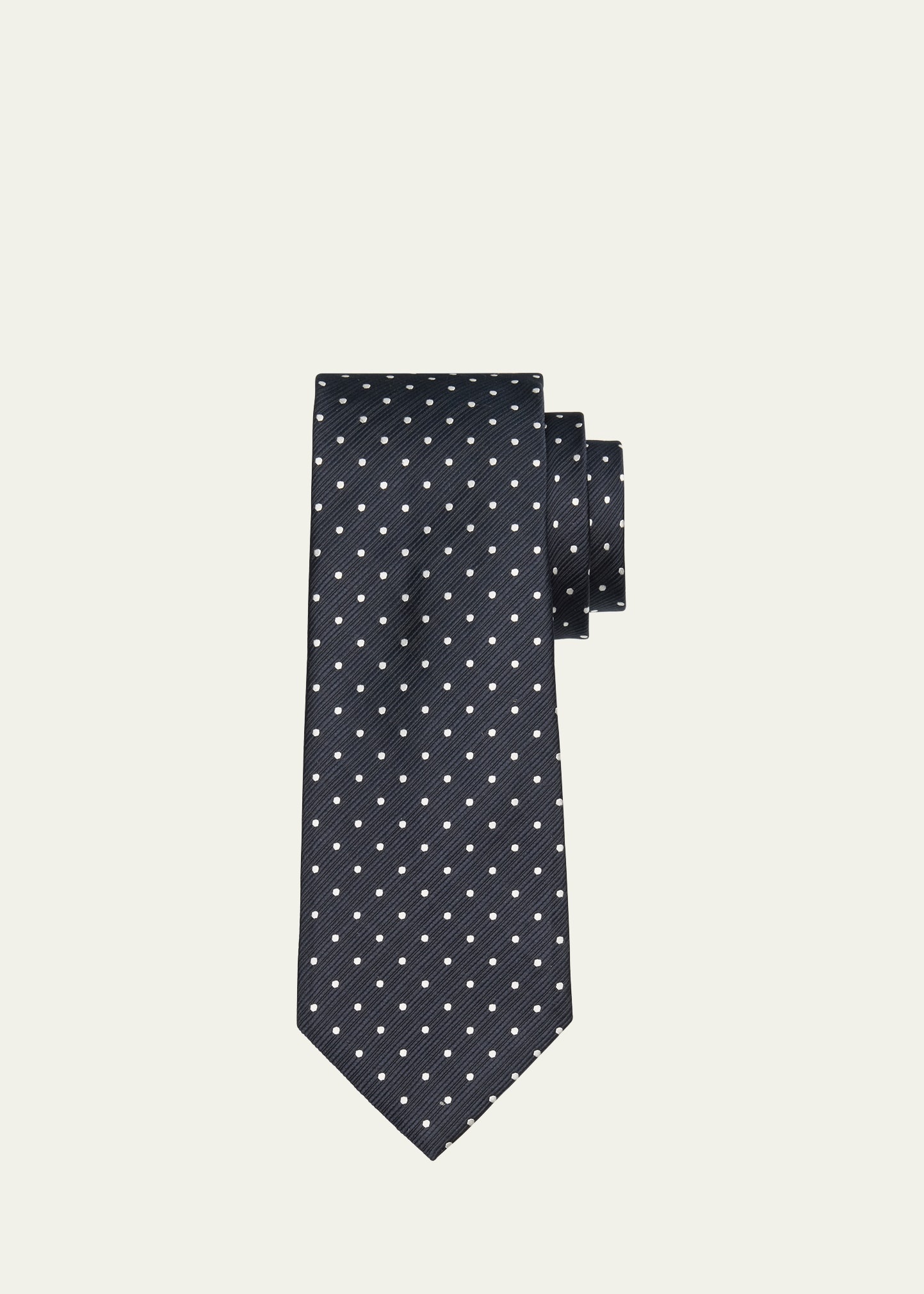Men's Micro-Dot Silk Tie - 1