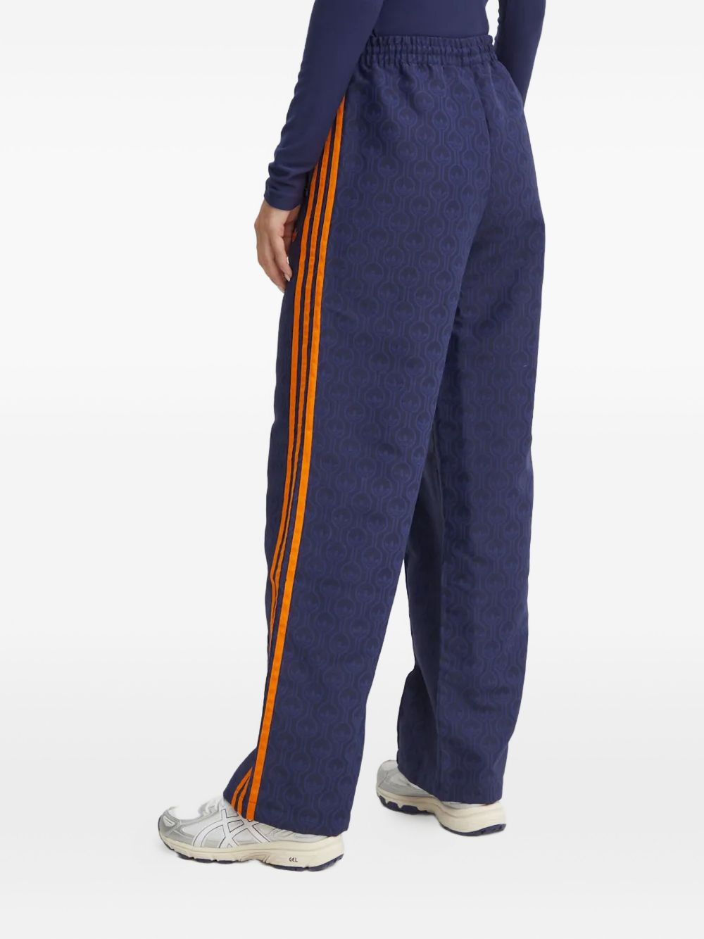 stripe-detail patterned trousers - 3