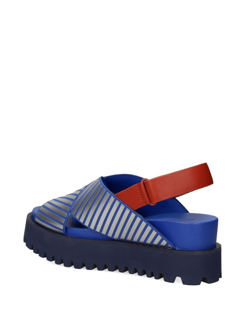 Rico X Sandal striped crossover-strap sandals 4