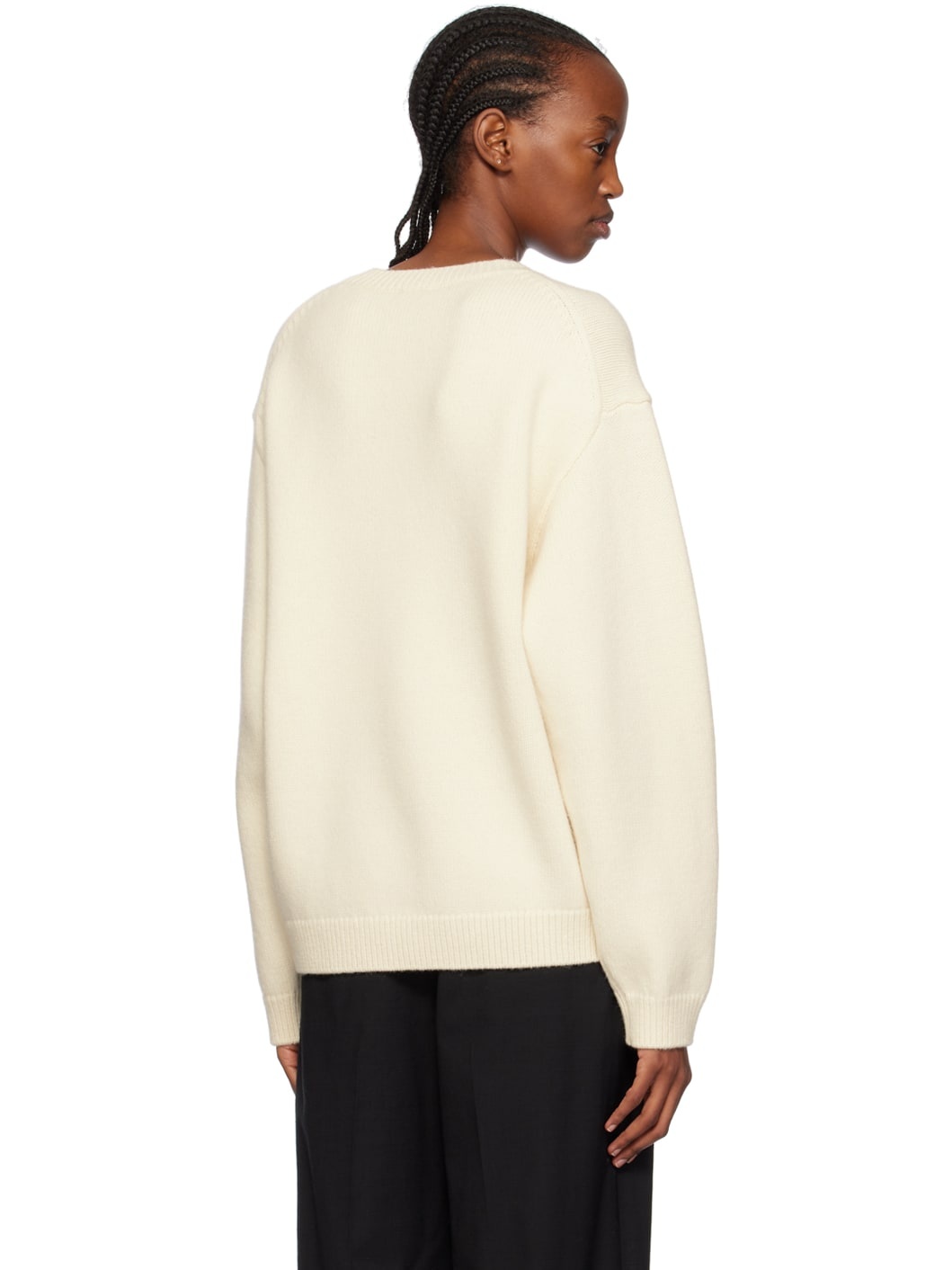 White Kenzo Paris Drawn Varsity Sweater - 3