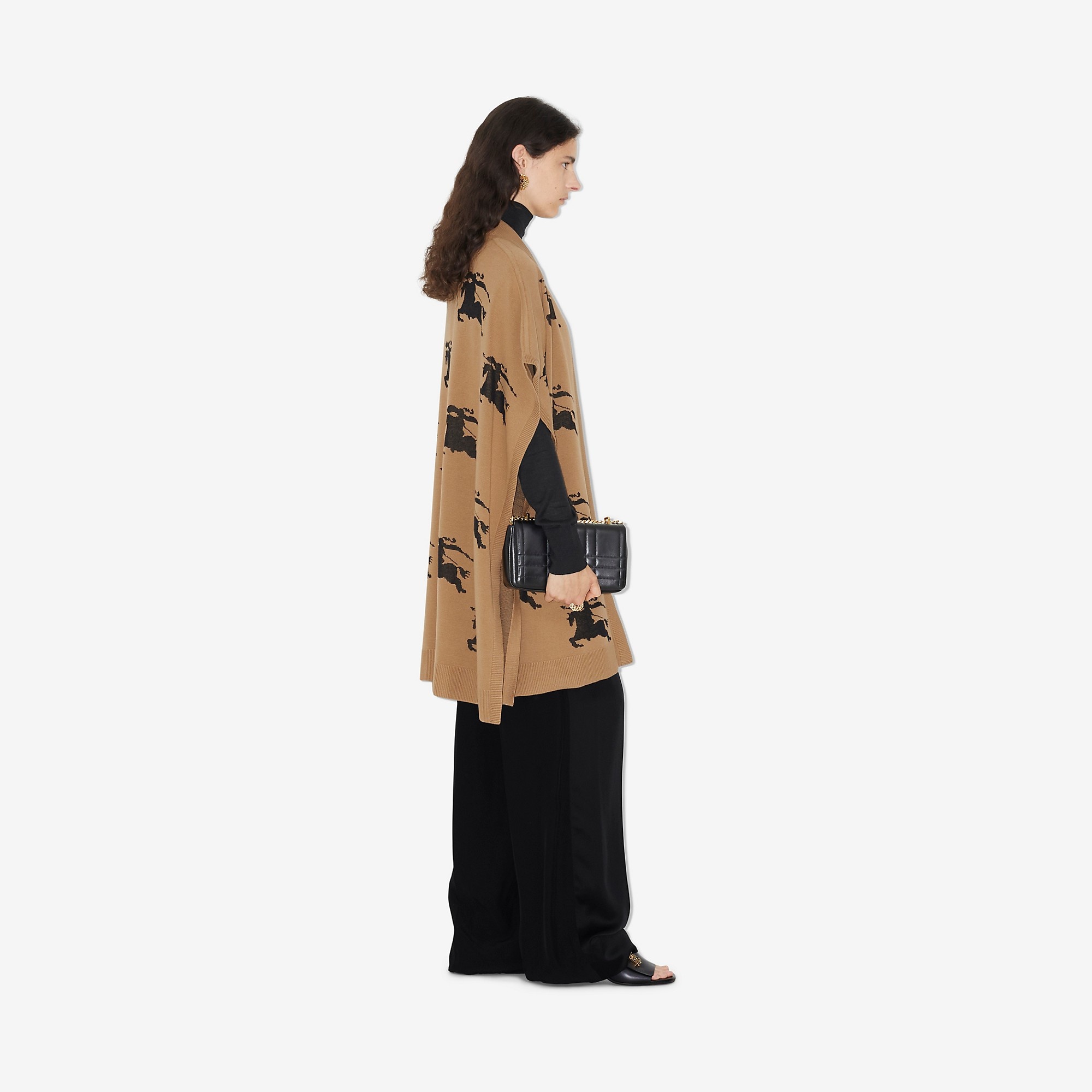 EKD Cotton Silk Jacquard Cape - 3