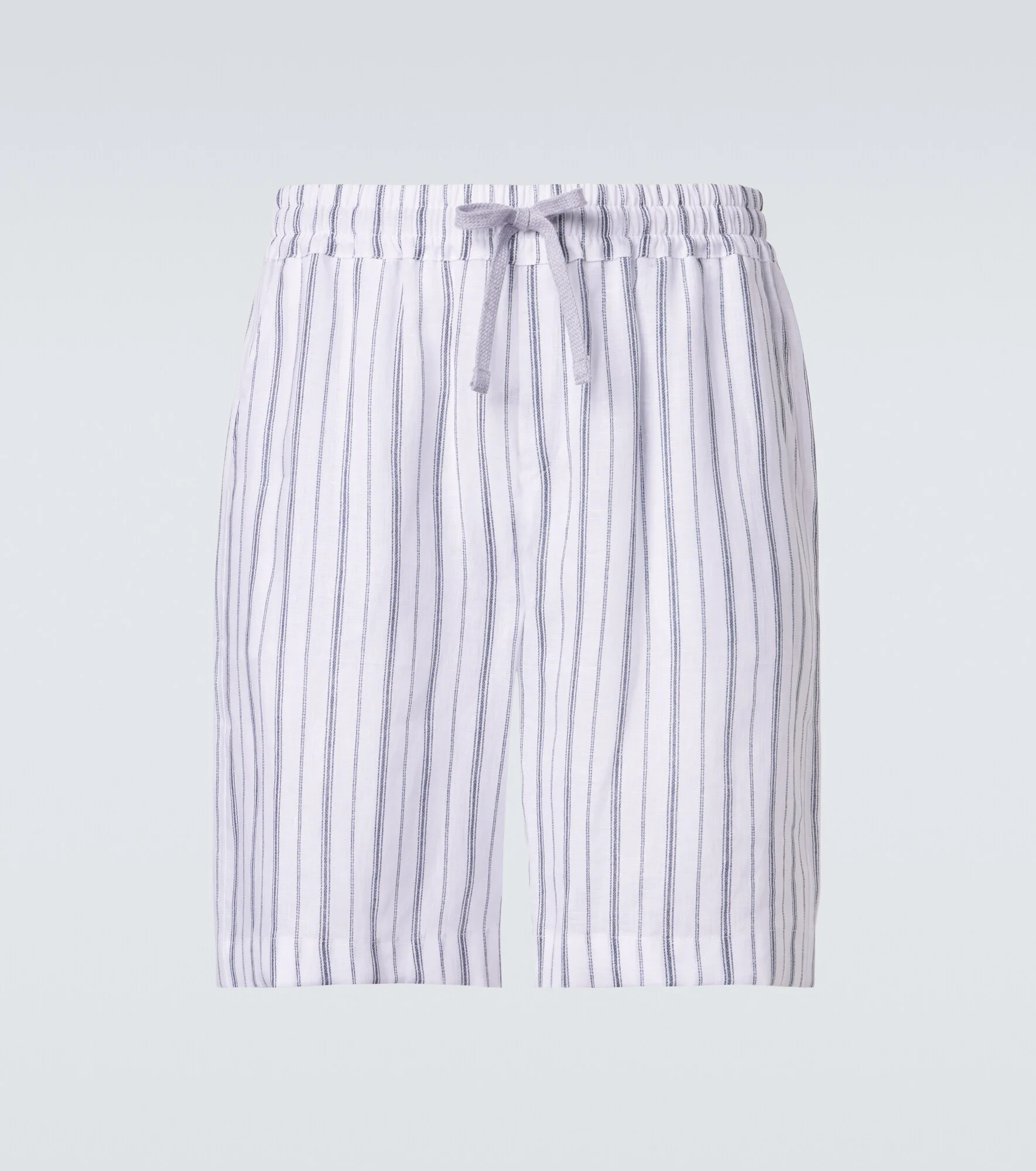Striped linen Bermuda shorts - 1