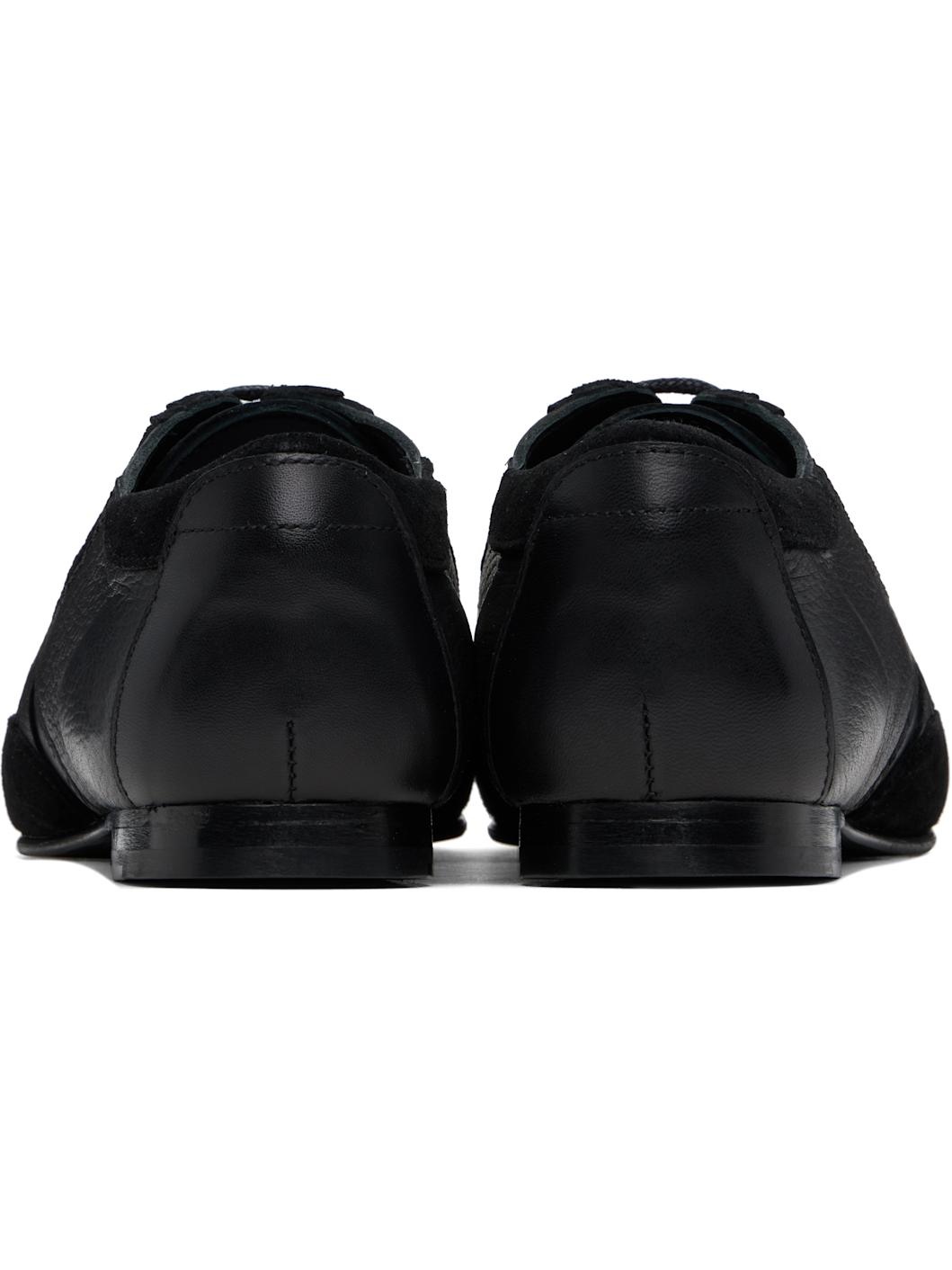 Black Slashed Hybrid Oxfords - 2