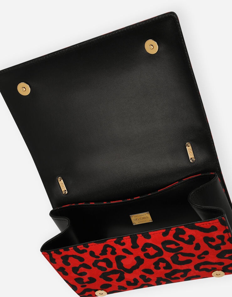 Leopard-print brocade DG Girls bag - 5