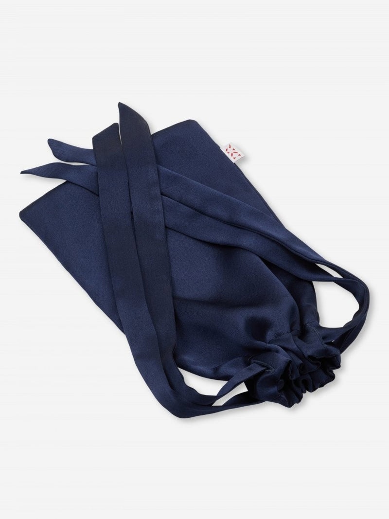 Eye Mask Brindisi 78 Silk Satin Navy - 9