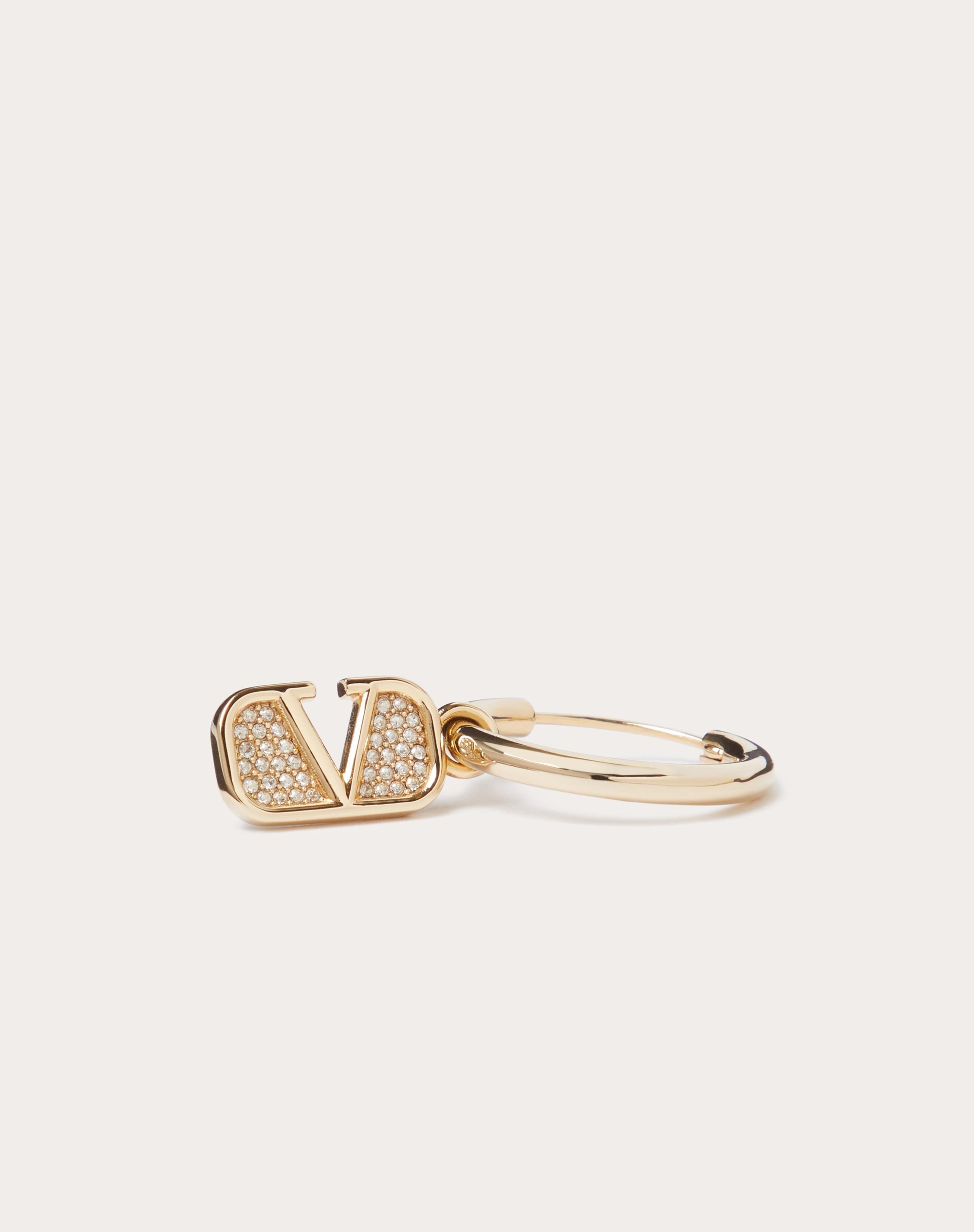 VLOGO SIGNATURE METAL AND SWAROVSKI® CRYSTAL SINGLE EARRING - 3
